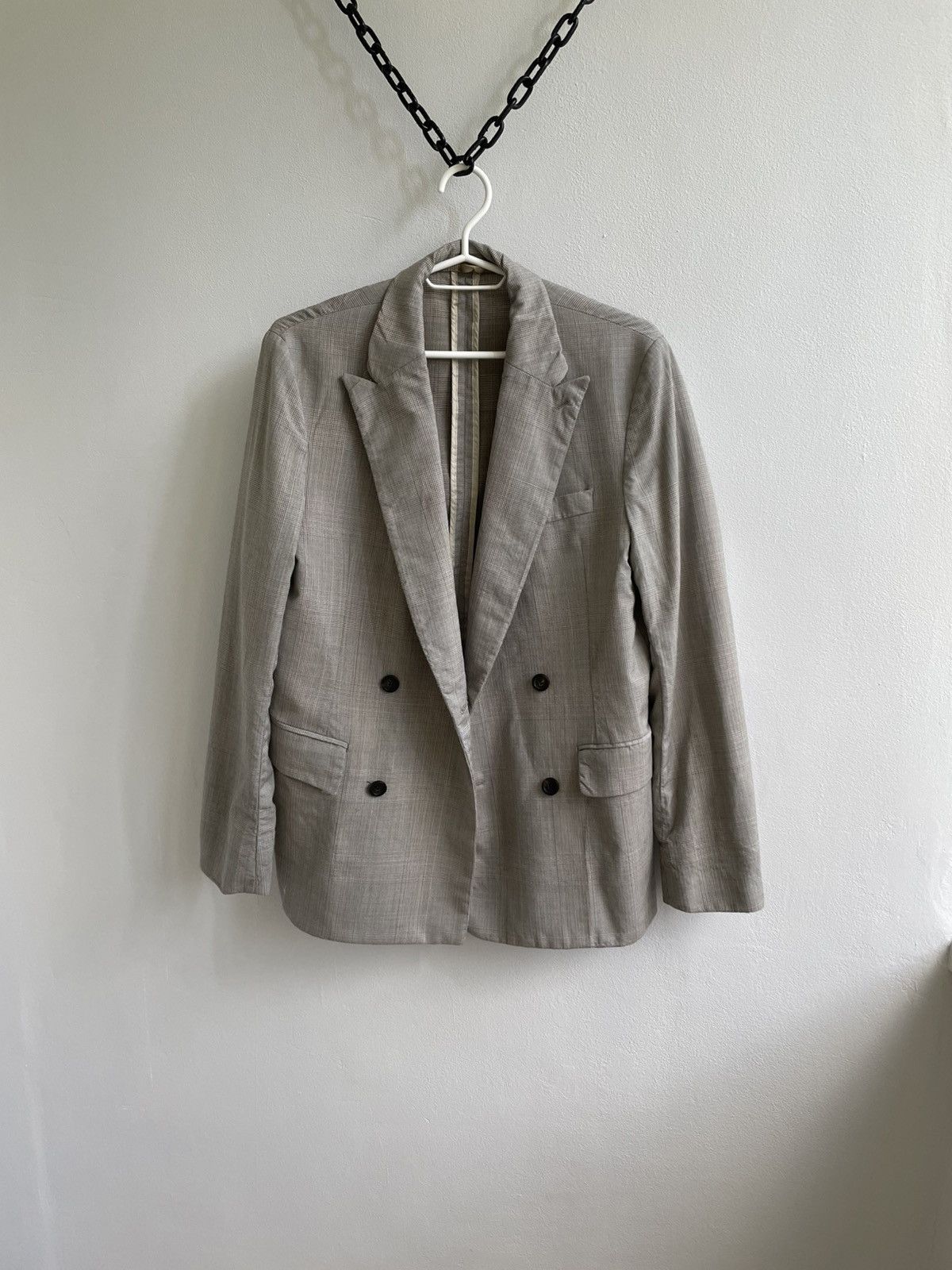 Our Legacy OUR LEGACY Blazer 100% Virgin Wool Beige Tweed Size 46S - 1 Thumbnail
