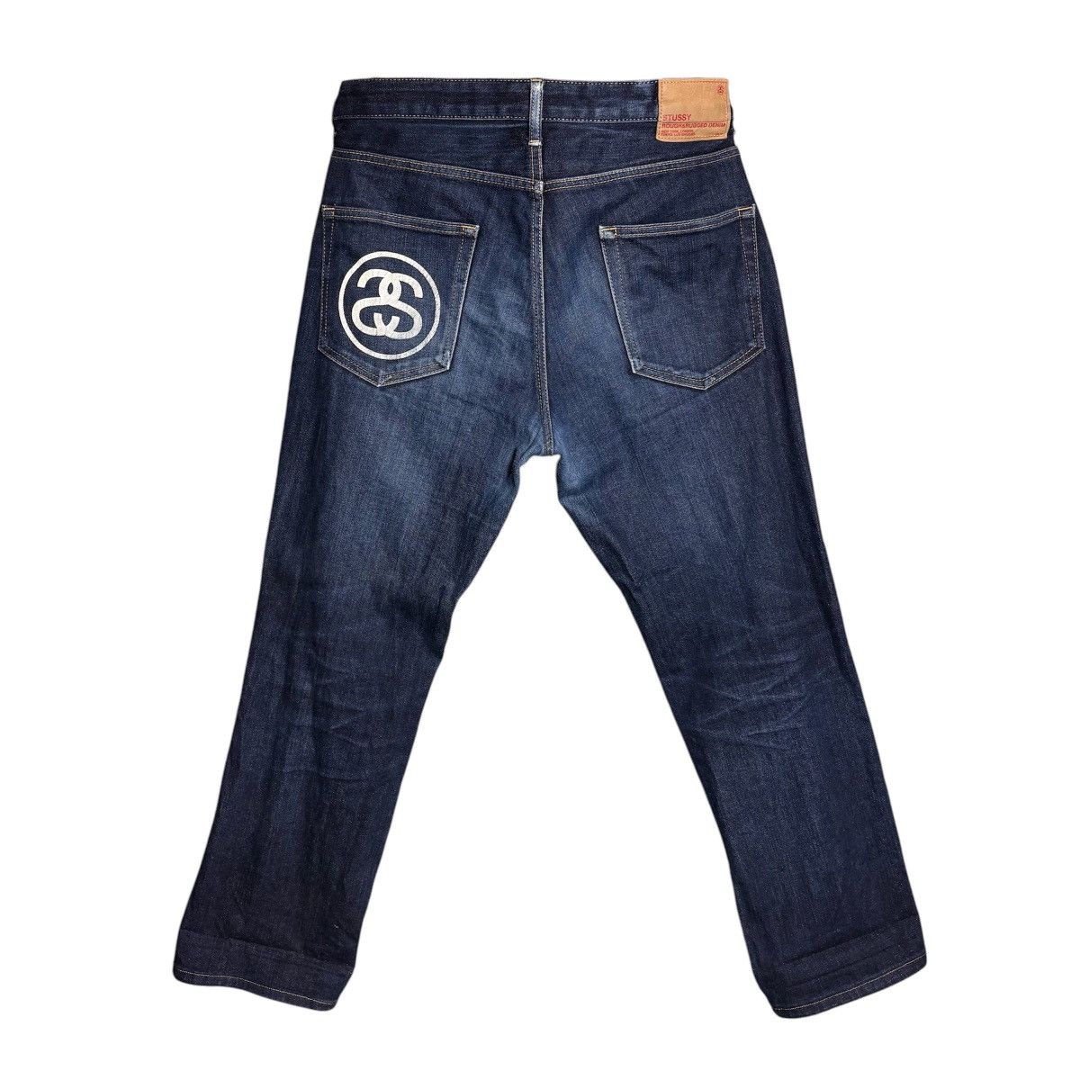 Stussy × Vintage Vintage Stussy Logo Denim Jeans Pants Size US 34 / EU 50 - 1 Thumbnail