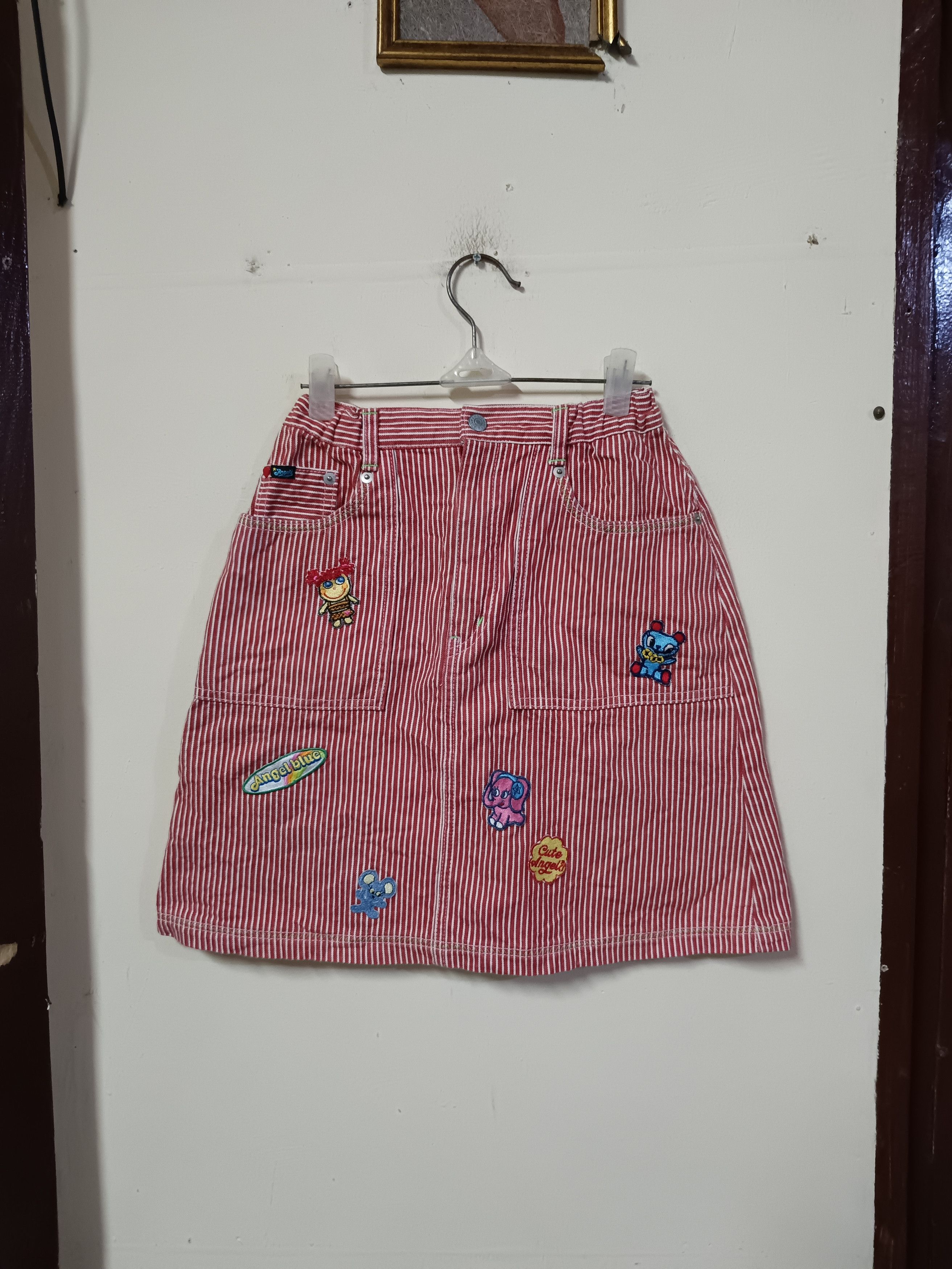 Angel Blue Angel blue denim patch skirt Size 22" - 1 Thumbnail