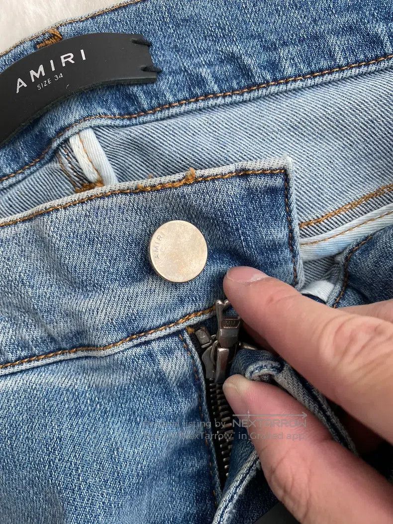 Amiri Amiri Size 34 Washed blue mx1 jeans Size US 34 / EU 50 - 7 Thumbnail