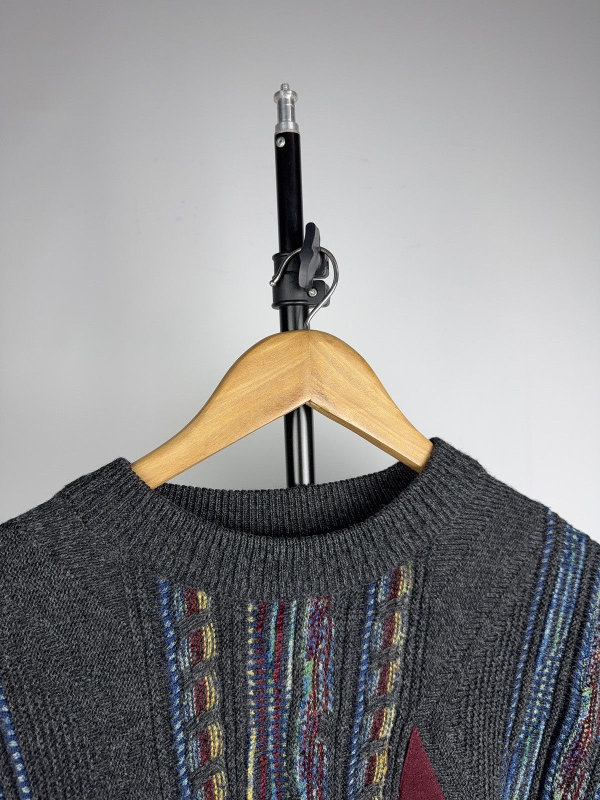 Piattelli Vintage 90s Piattelli Roma Italian Retro Wool Knit Sweater Size US L / EU 52-54 / 3 - 5 Thumbnail