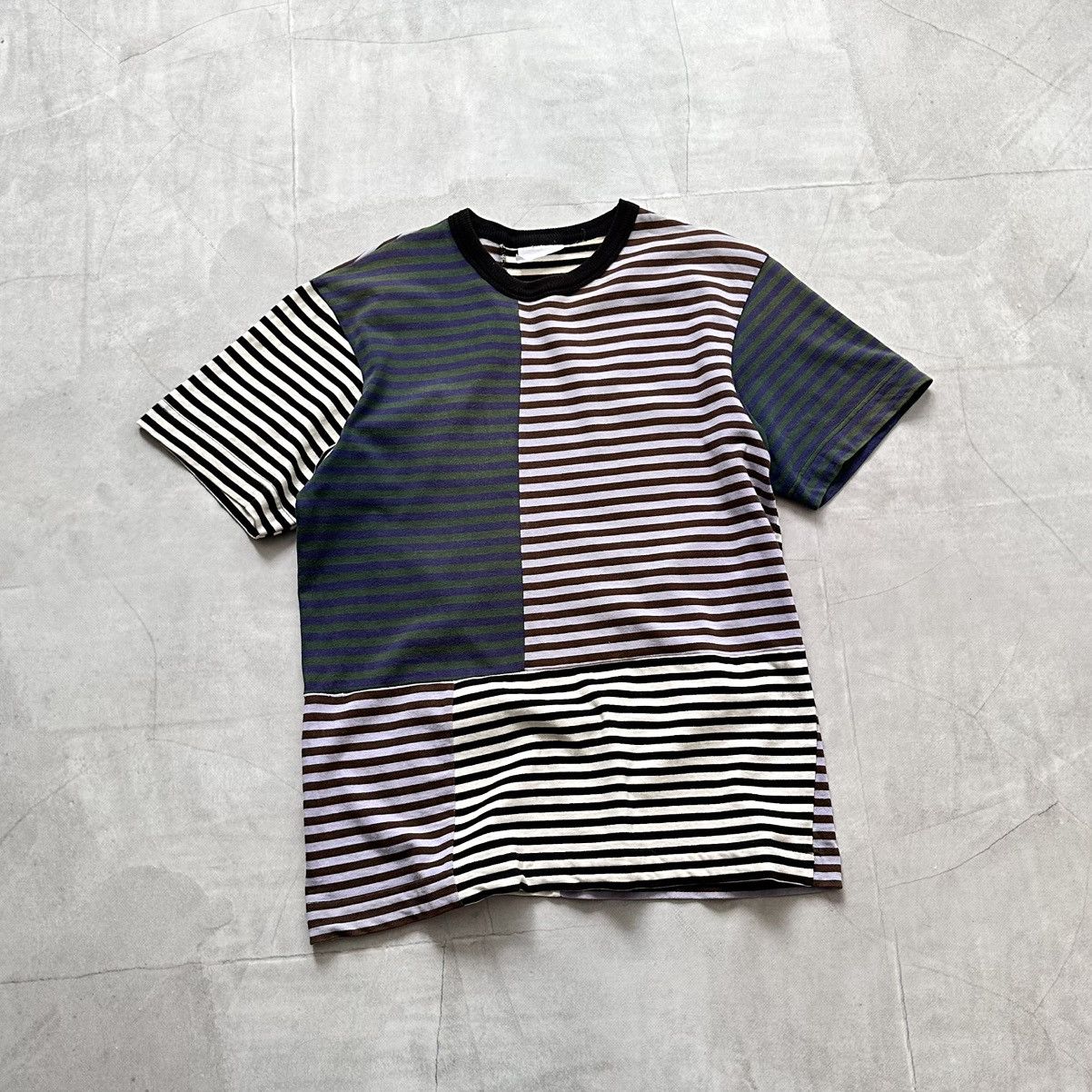 Patchwork Striped T Shirt CDG Comme Des Garcons Vibe