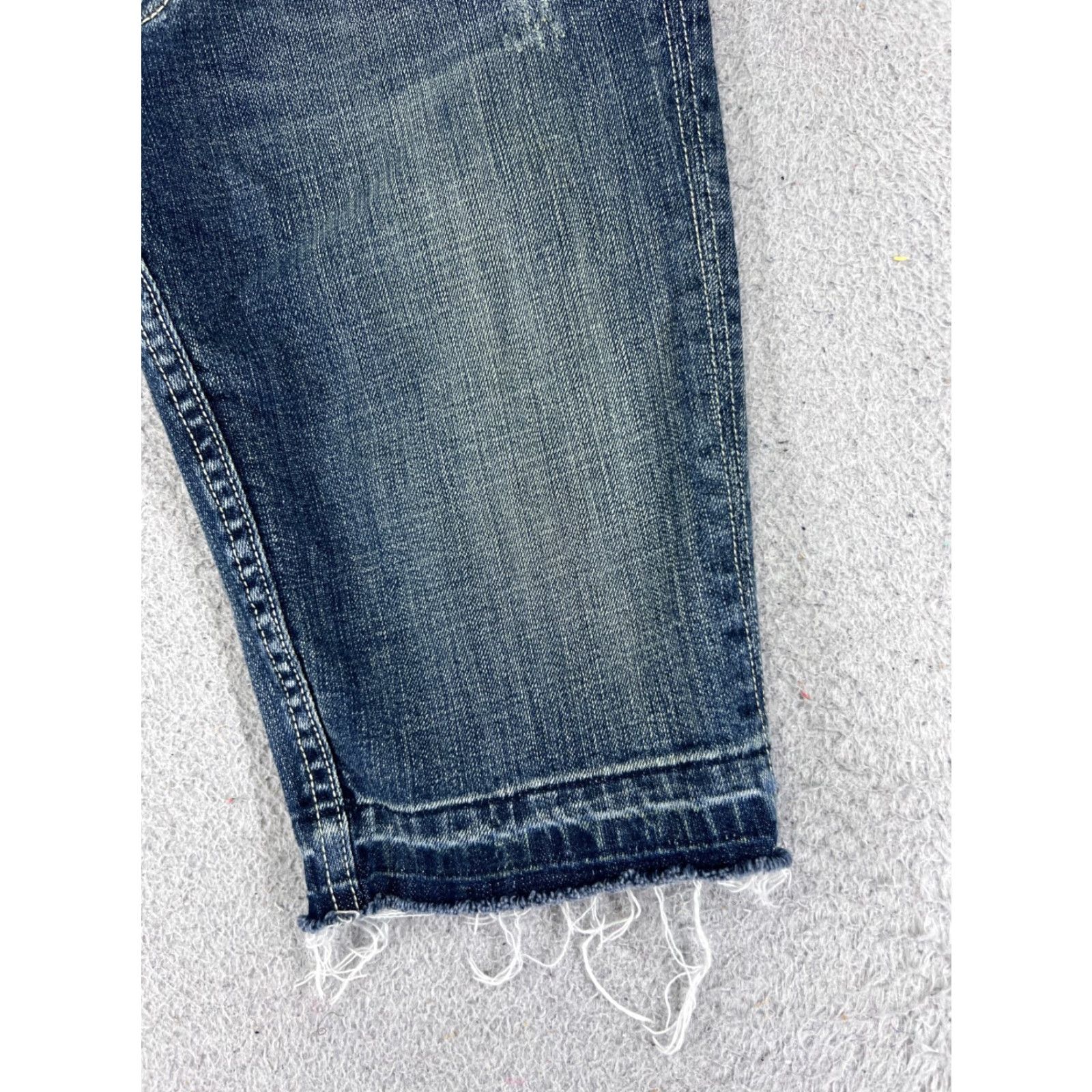 Miss Me Miss Me Denim Shorts Womens 29 Blue Cut-Off Distressed Embellished 12 Inseam Regular Fit Size 29" - 2 Thumbnail