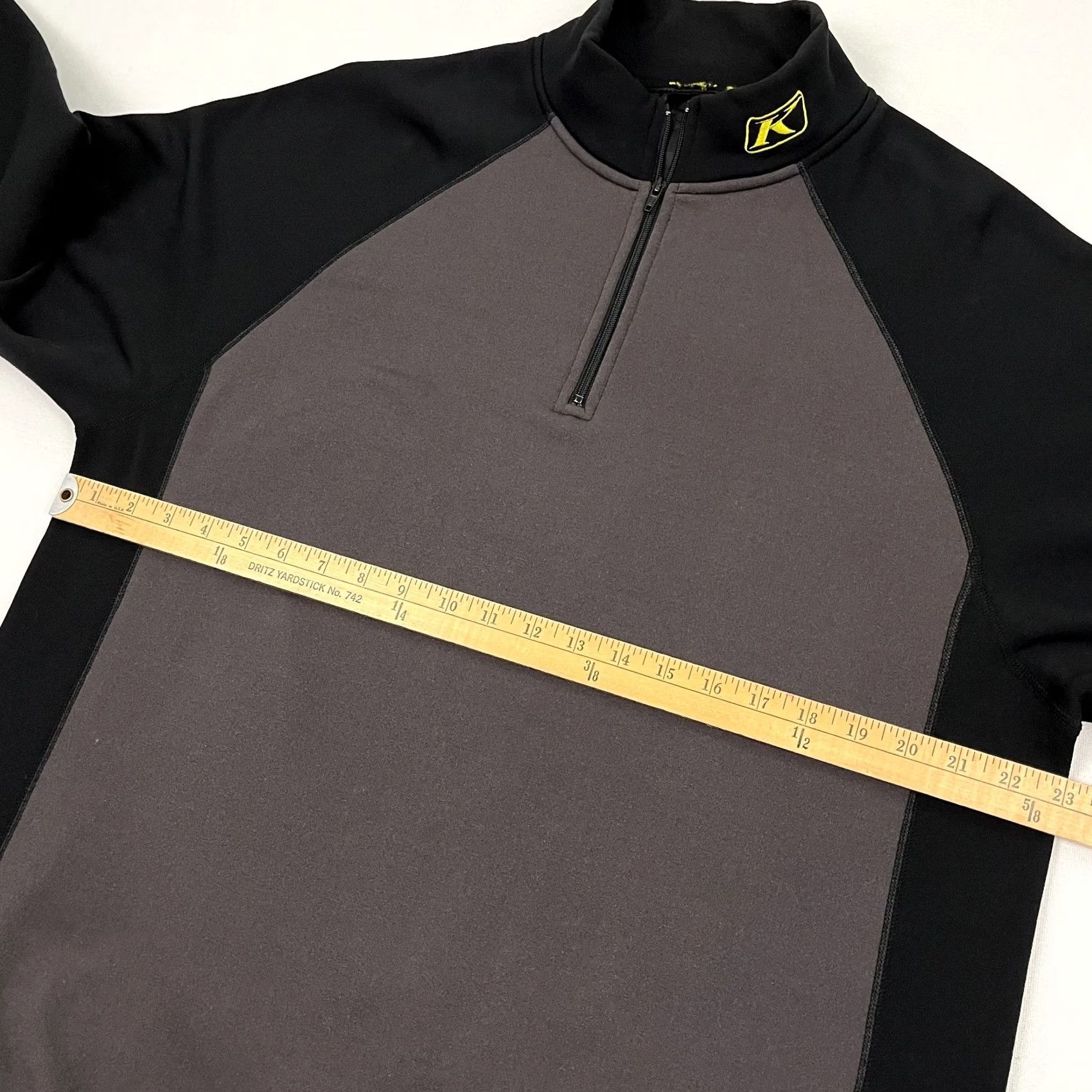 Vintage Klim Pullover Mens L Gray Black Fleece Lined Quarter Zip Active Sweatshirt Snow Size US L / EU 52-54 / 3 - 6 Thumbnail