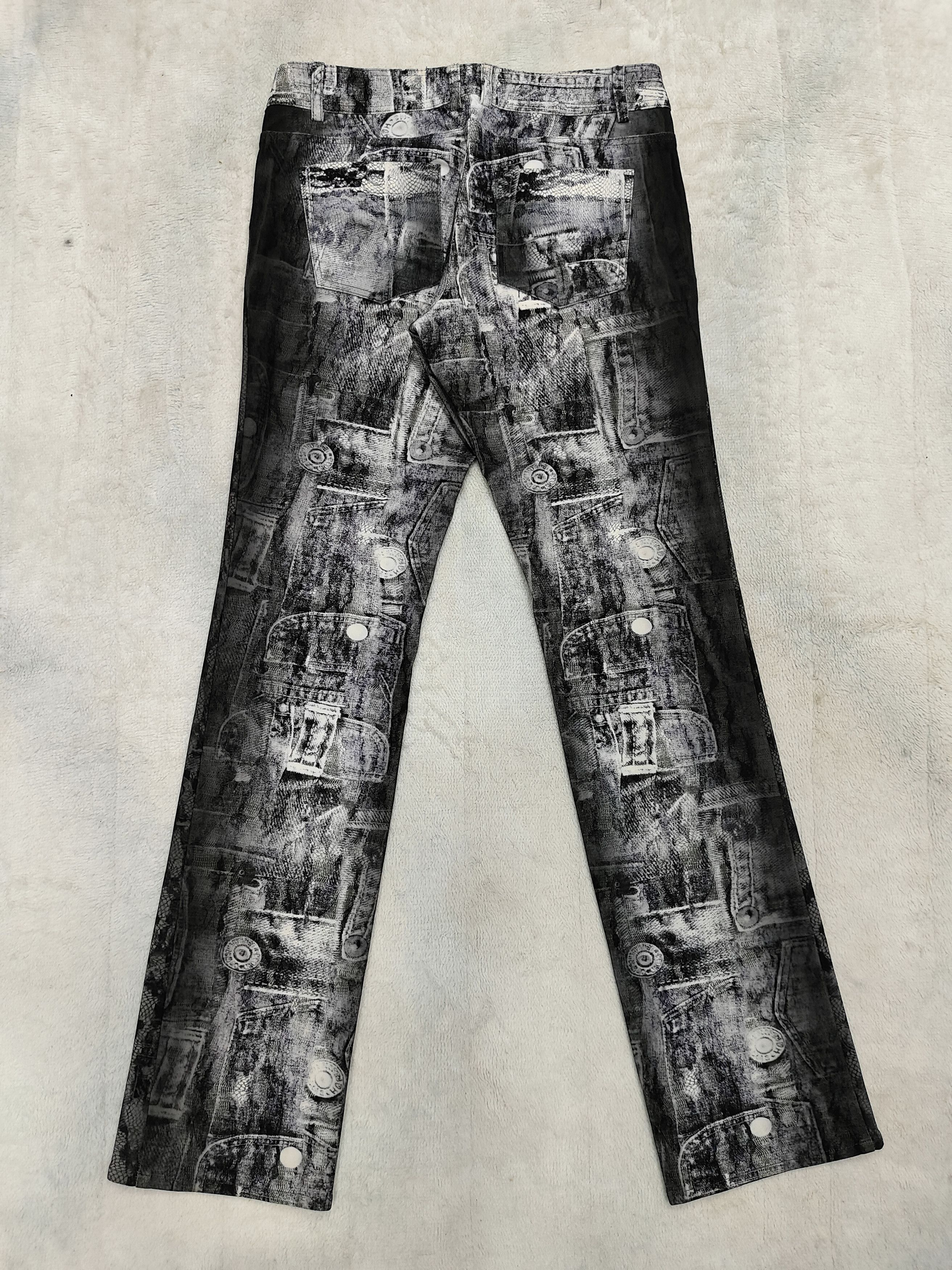 Japanese Brand SICK 🔥 Ritsuko Shirahama Snake Pattern Trousers Size 28" / US 6 / IT 42 - 3 Thumbnail