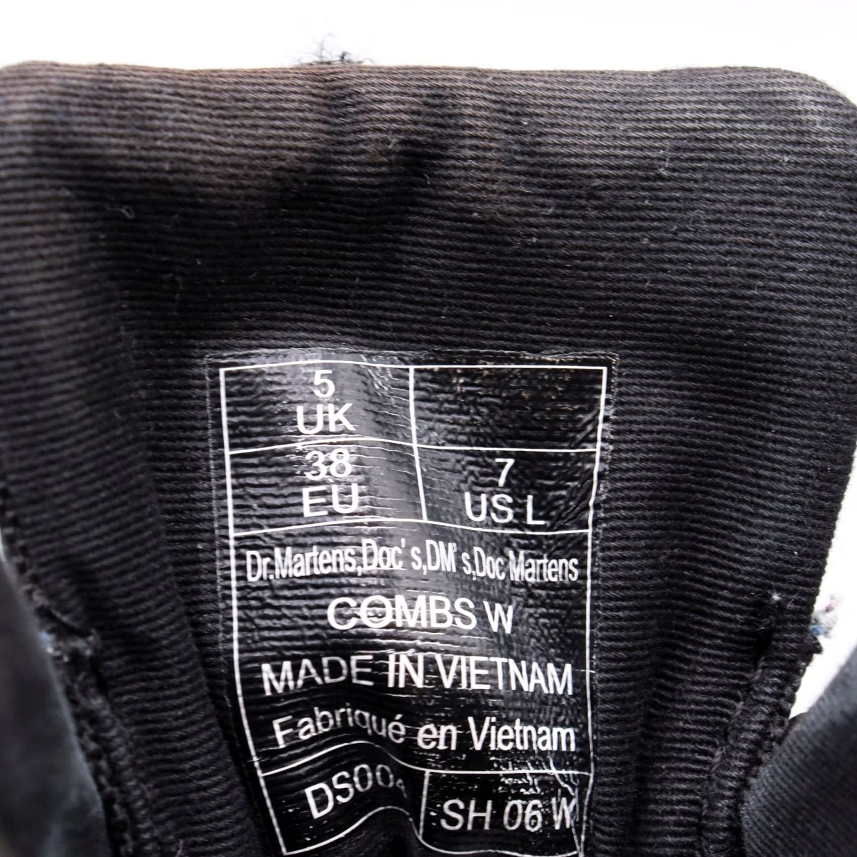 Dr. Martens Dr. Martens Boots Womens Size US 7 Black Canvas Lace Up Combat Casual Combs Size US 8 / IT 38 - 7 Thumbnail