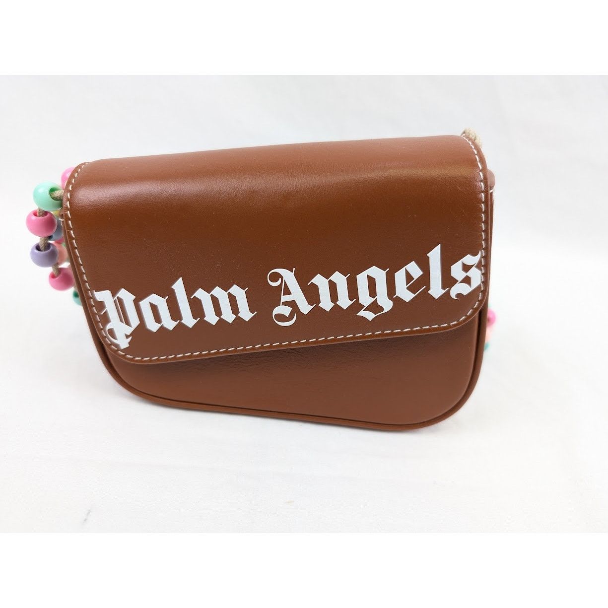 Palm Angels o1rshd1 Q: 2/Size: OS / Beads Strap Crash Bag in Brown/White Size ONE SIZE - 2 Thumbnail