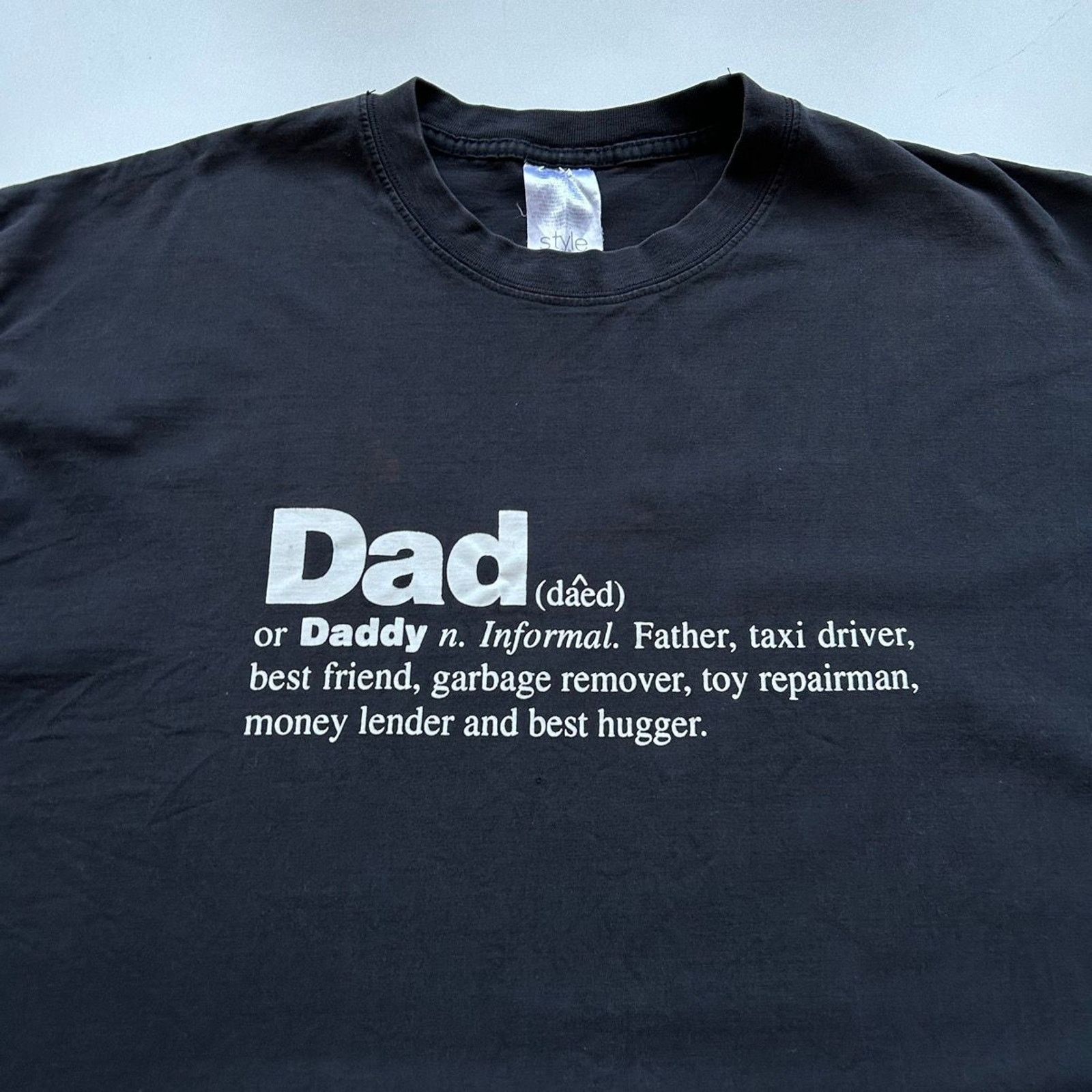 Vintage Vintage Y2K Dad Definition Father T Shirt XL Sun Faded Black Size US XL / EU 56 / 4 - 2 Thumbnail