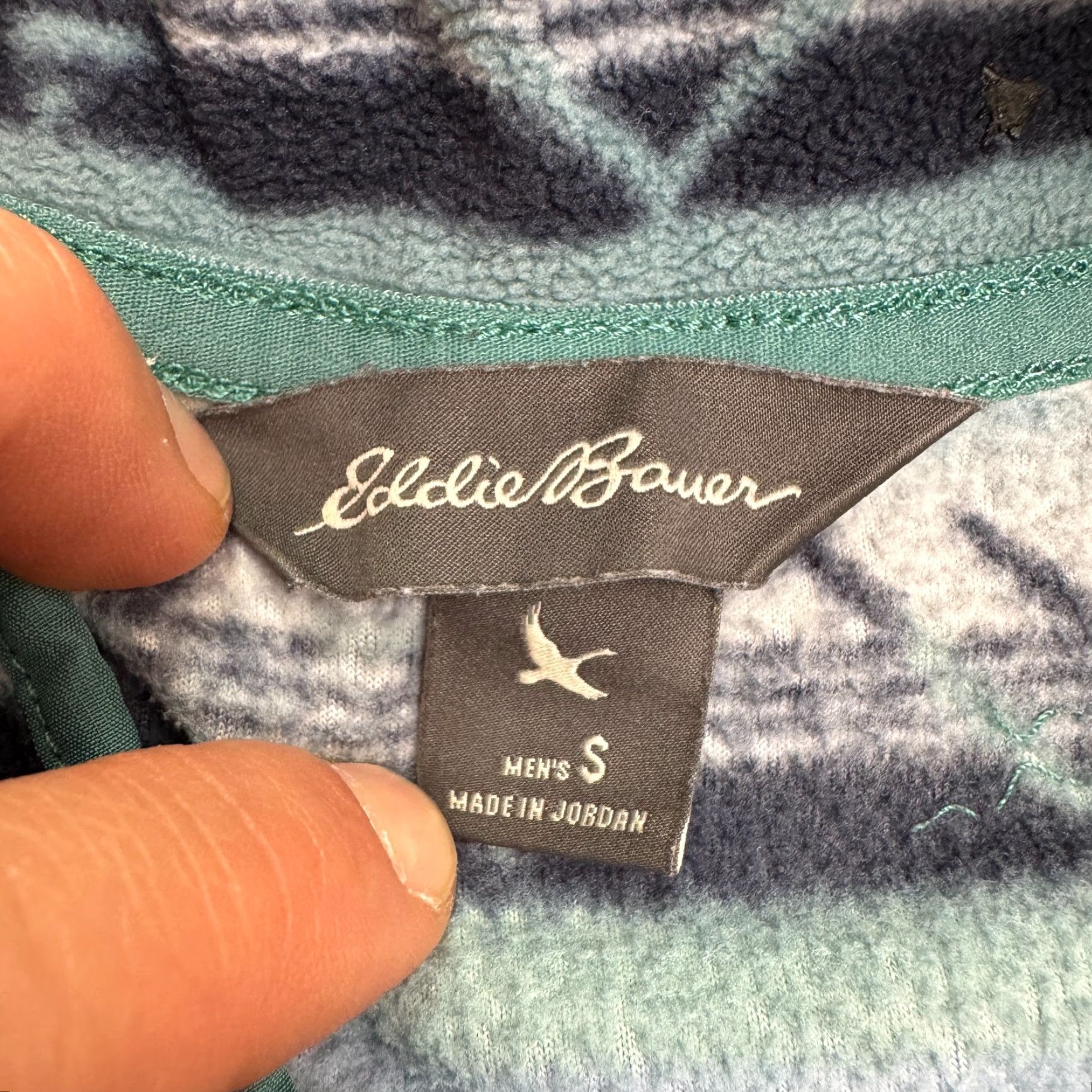 Eddie Bauer Eddie Bauer Jacket Mens Small Blue Aztec 1/4 Snap Fleece Outdoor Size US S / EU 44-46 / 1 - 5 Thumbnail