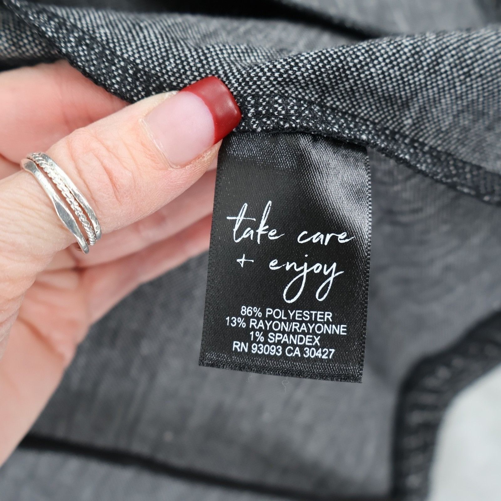 NIC+ZOE NIC+ZOE Dotty Grid Zip Jacket Womens XS Black Knit Career Po Size XS / US 0-2 / IT 36-38 - 3 Thumbnail