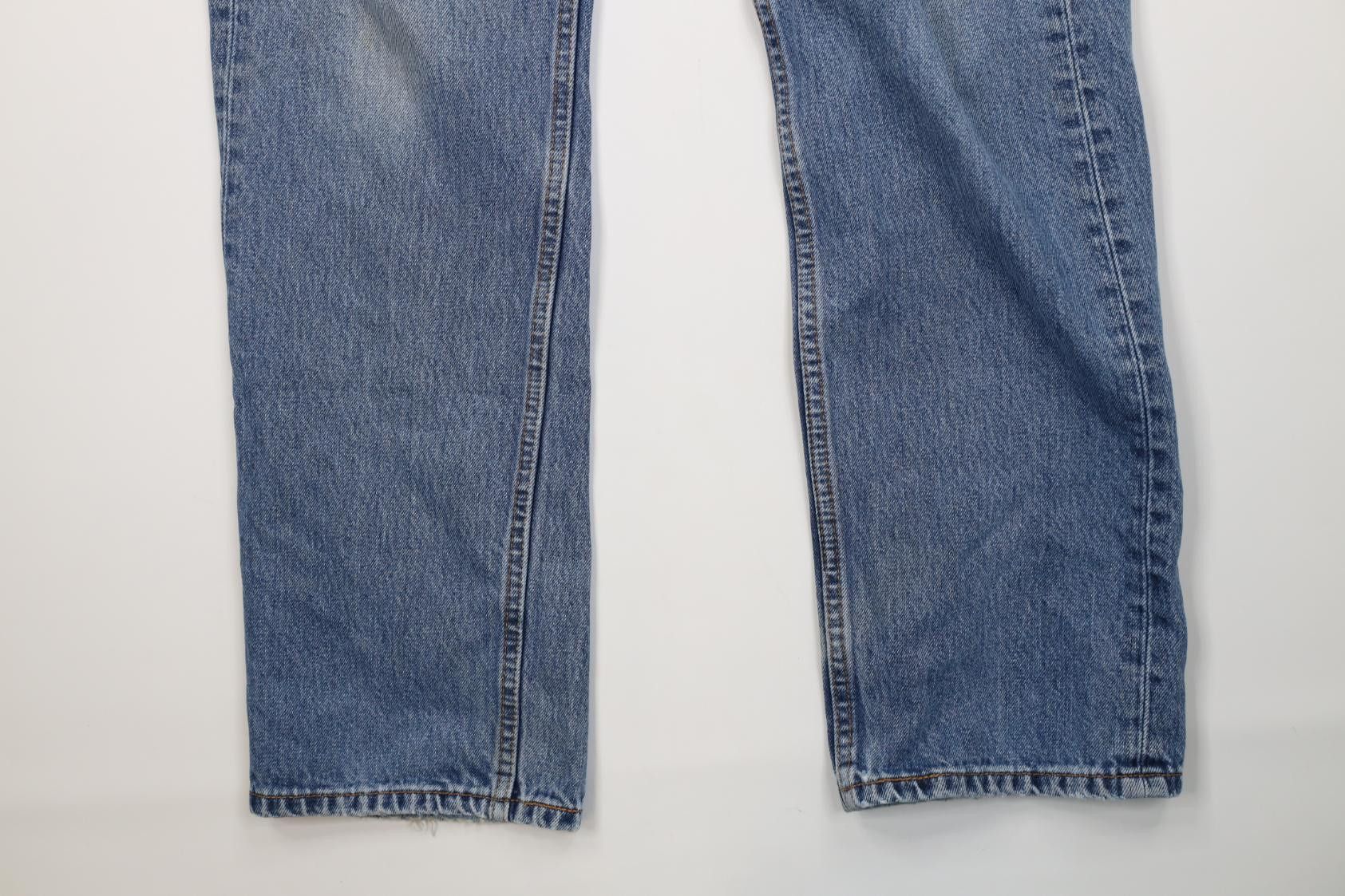 Levi's Vintage Y2K Levis 505 Regular Straight Leg Denim Jeans Blue Size US 35 - 4 Thumbnail