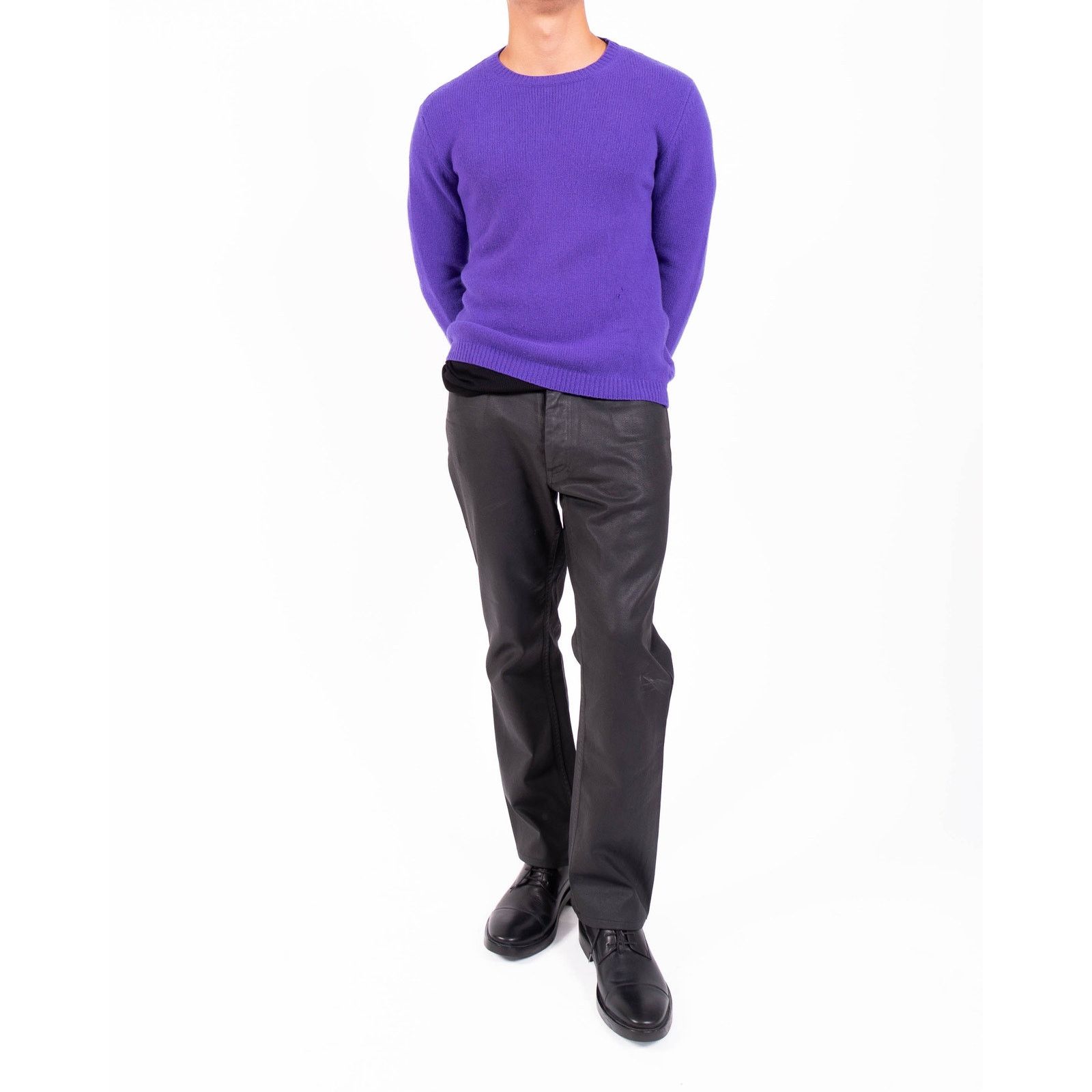 Raf Simons Round Hem Sweater in Purple Wool Size US M / EU 48-50 / 2 - 2 Thumbnail