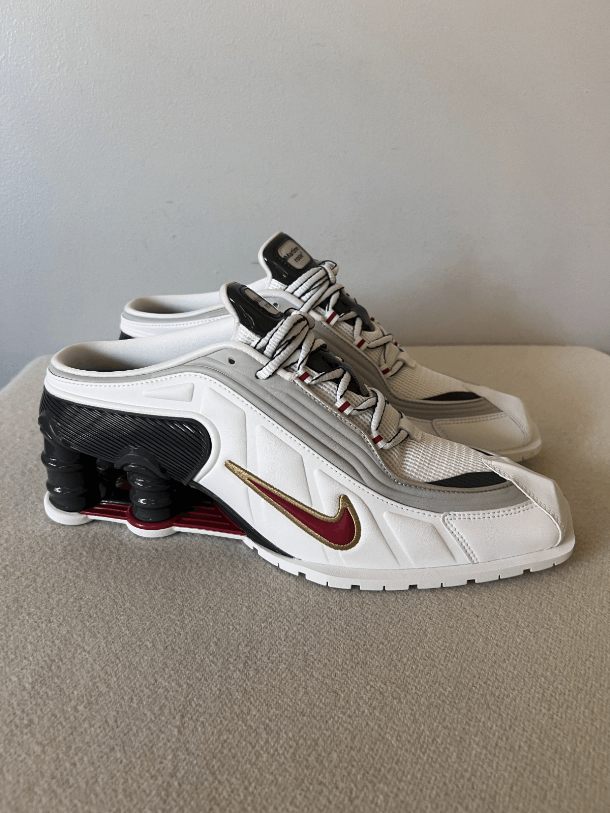Martine Rose × Nike Martine Rose Nike Shox MR4 Mule in White Size US 14 / EU 47 - 1 Thumbnail
