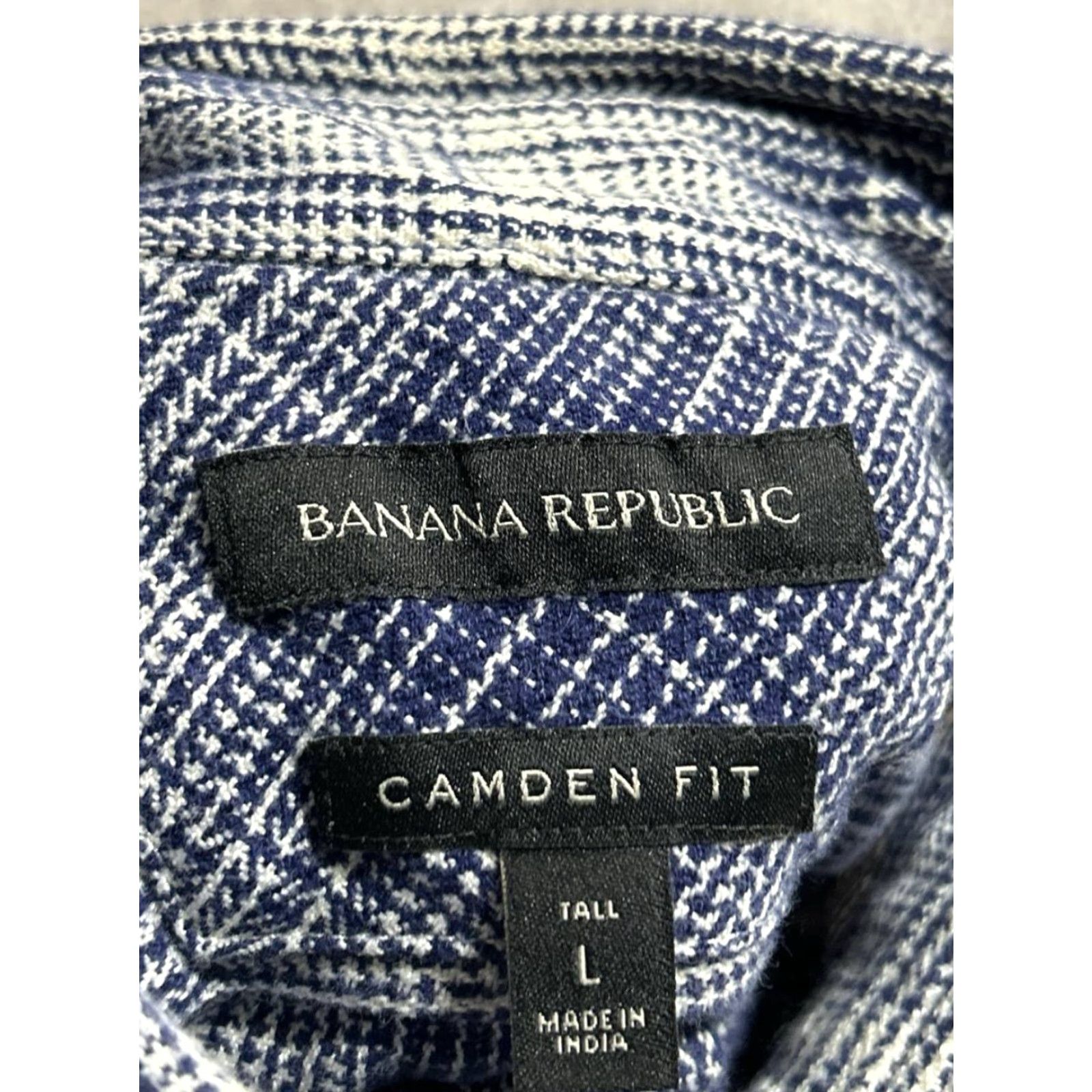 Banana Republic Banana Republic Camden Fit Shirt Mens Large Blue Plaid Button Front Size US L / EU 52-54 / 3 - 6 Thumbnail