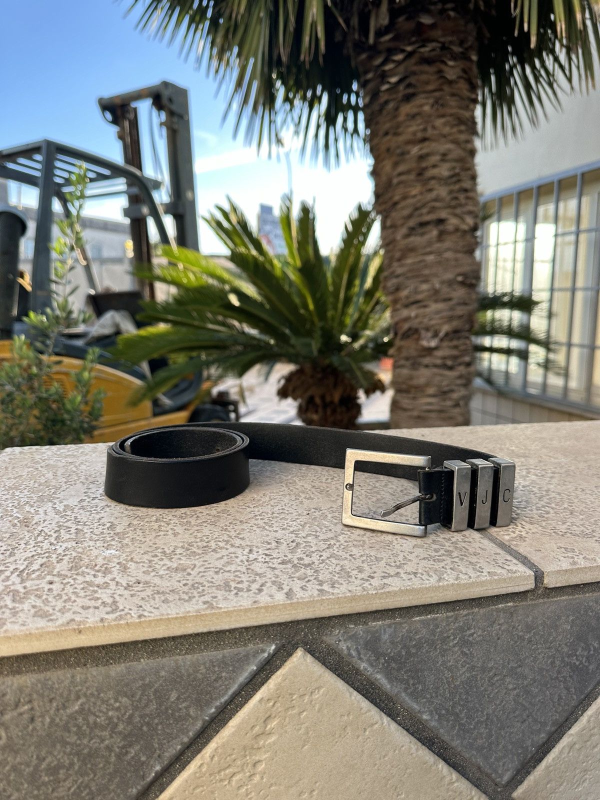 Versace Versace Leather Belt Black VSJ Size ONE SIZE - 3 Thumbnail