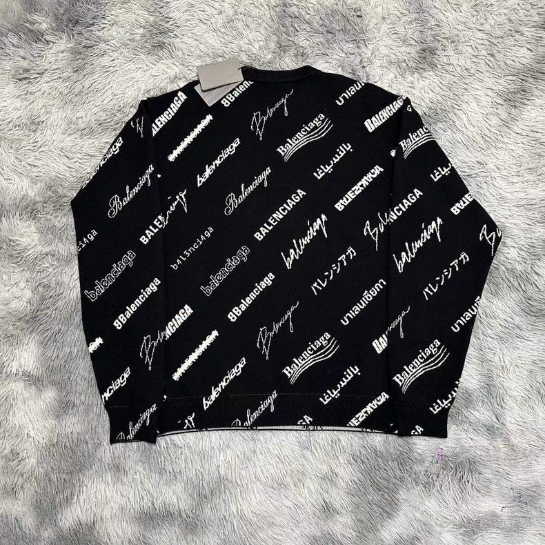 Balenciaga Balenciaga Bullet screen full of logo sweater 2502-Nextarro Size US M / EU 48-50 / 2 - 8 Thumbnail