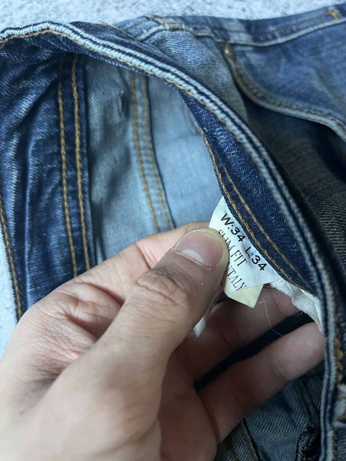 Armani × Vintage Vintage Armani Jeans Denim Metallic Logo Y2K USA Size US 34 / EU 50 - 13 Thumbnail