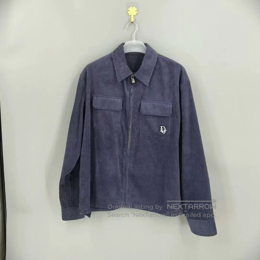Dior oblique patch embroidered corduroy shirt. Size US L / EU 52-54 / 3 - 1 Thumbnail