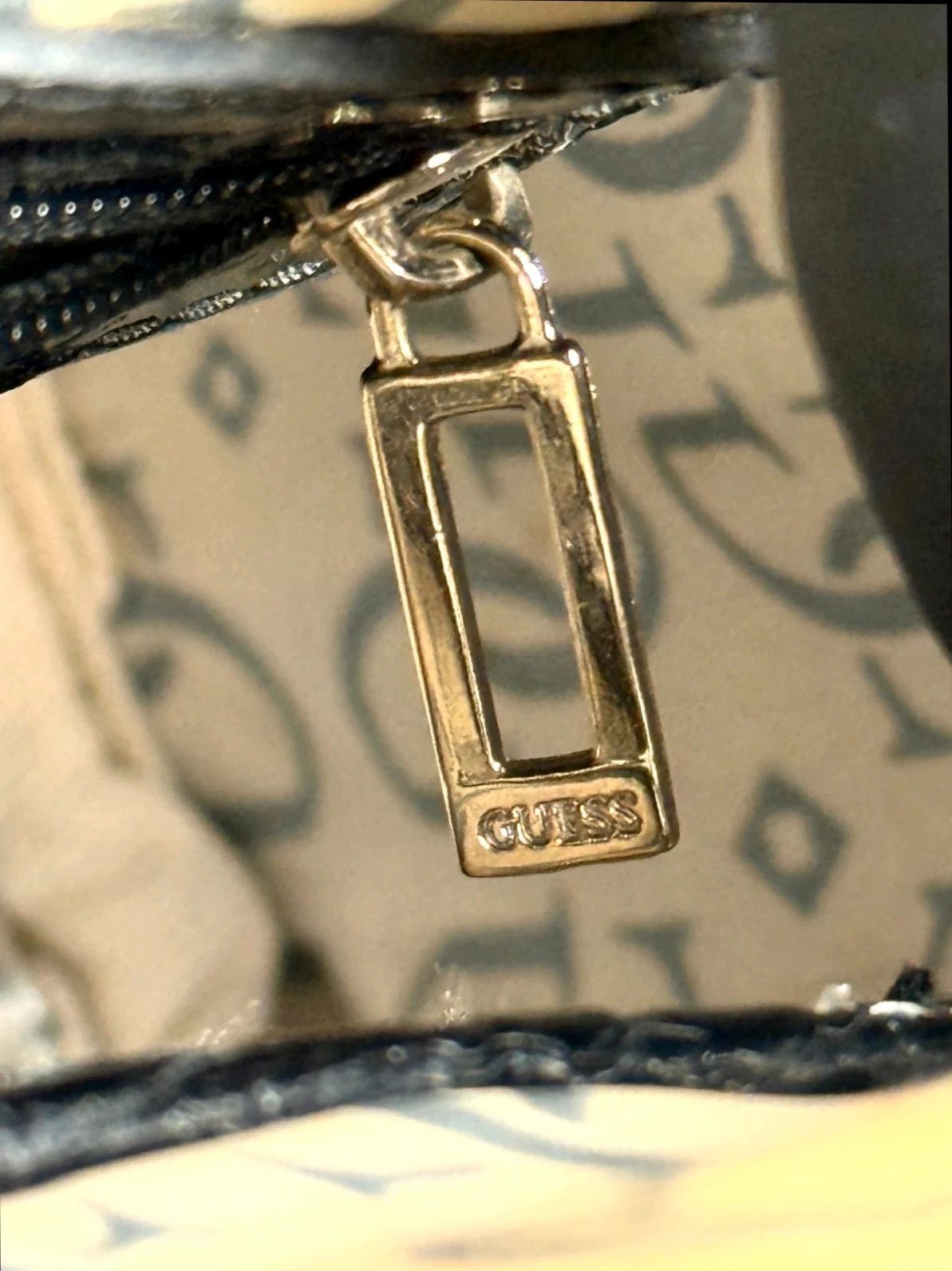 Guess Guess Patent Croc Handbag Black Bow Coquette Size ONE SIZE - 12 Thumbnail