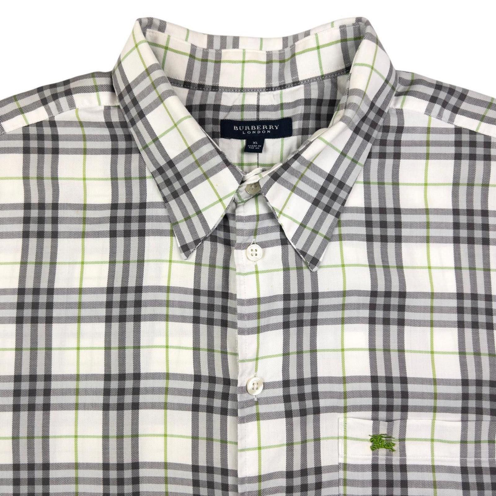 Burberry Vintage Burberry Nova Check Short Sleeve Button Up Shirt XL Size US XL / EU 56 / 4 - 3 Thumbnail