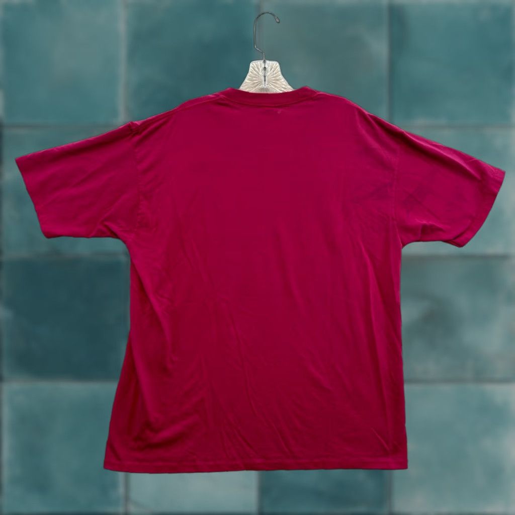 Jerzees VINTAGE Jerzees 50/50 Blank T-Shirt XL Magenta Pink Short Sleeve Crew Neck Unisex 1990s Size US XL / EU 56 / 4 - 1 Thumbnail