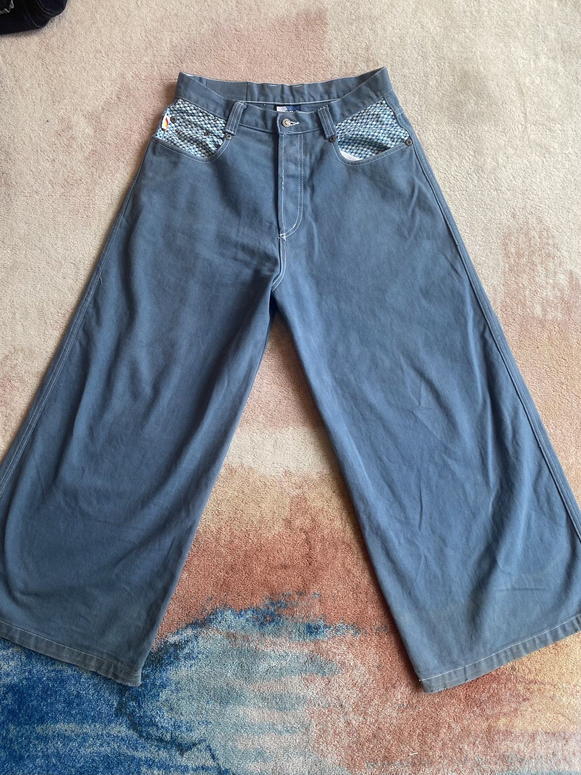 JNCO × Southpole × Vintage Crazy Rare Vintage 90s Kikwear Baggy Wide Leg Rave Jeans Size US 32 / EU 48 - 3 Thumbnail