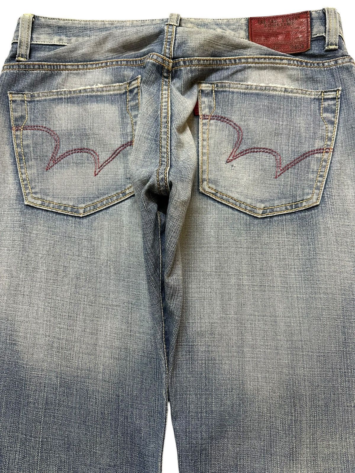 Edwin Vintage Edwin 503 Blue Trip Faded Wash Style Baggy Jeans Size US 35 - 5 Thumbnail