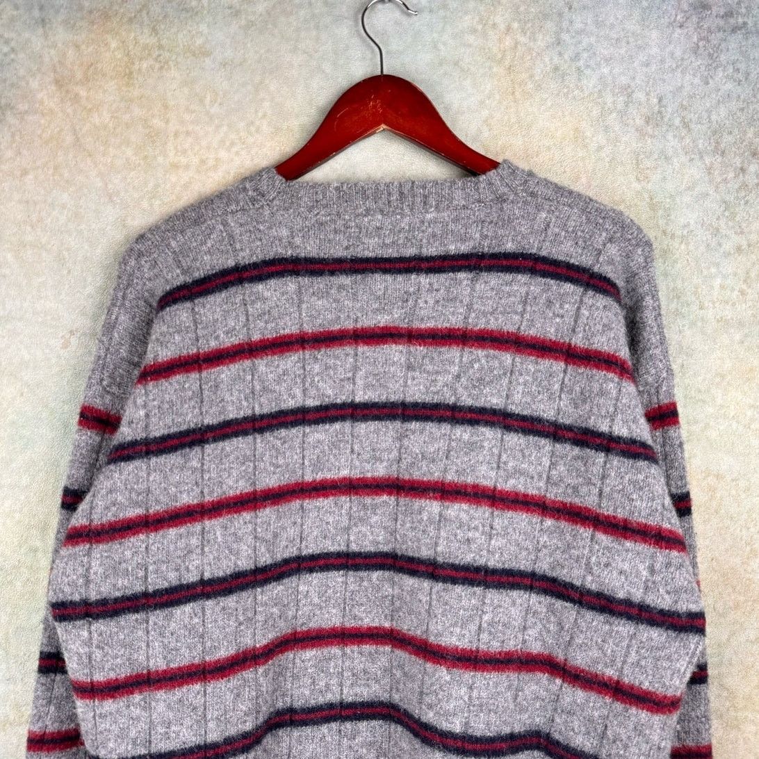 Tommy Hilfiger × Vintage VTG Tommy Hilfiger Striped Sweater Mens XL 100% Wool Size US XL / EU 56 / 4 - 9 Thumbnail