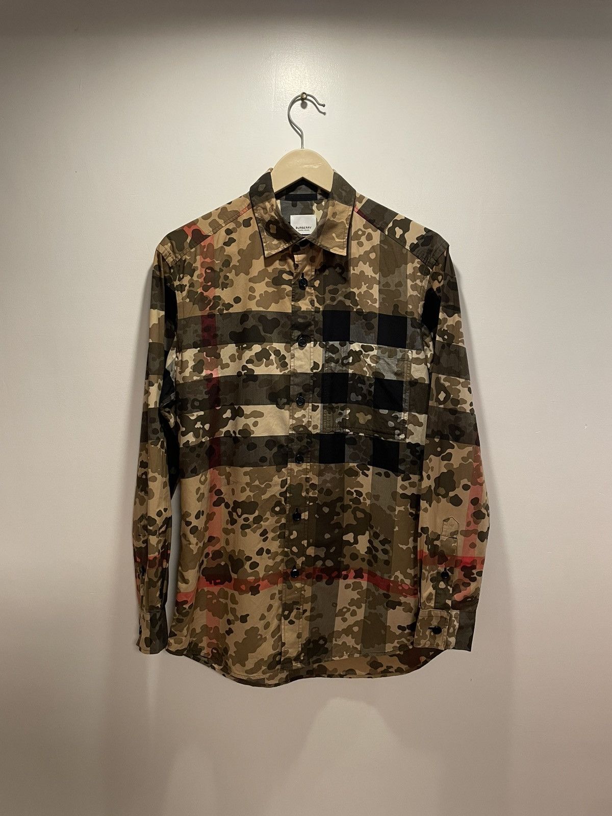 Burberry Burberry Camouflage Check Poplin Shirt Size US S / EU 44-46 / 1 - 2 Thumbnail