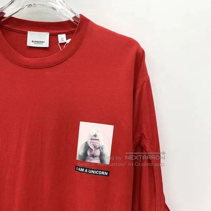 Other Burberry Red Cotton T-Shirt for Women. Size XS / US 0-2 / IT 36-38 - 3 Thumbnail