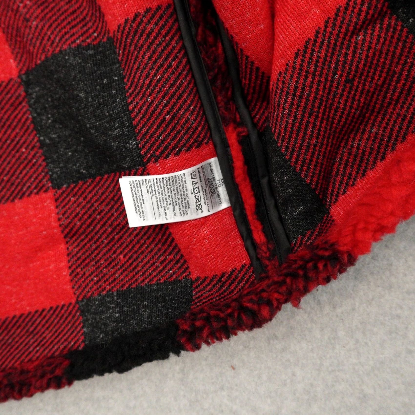 Gap GAP Womens Jacket 2XL Plaid Fleece Red Black Pockets Size XXL / US 16-18 / IT 52-54 - 4 Thumbnail