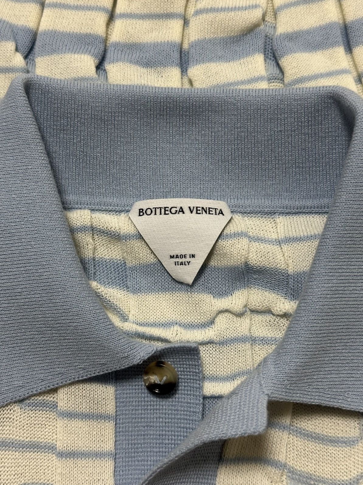 Bottega Veneta BOTTEGA VENETA S/S 2023 Distorted Stripe Cotton Polo Shirt Size XS / US 0-2 / IT 36-38 - 5 Thumbnail