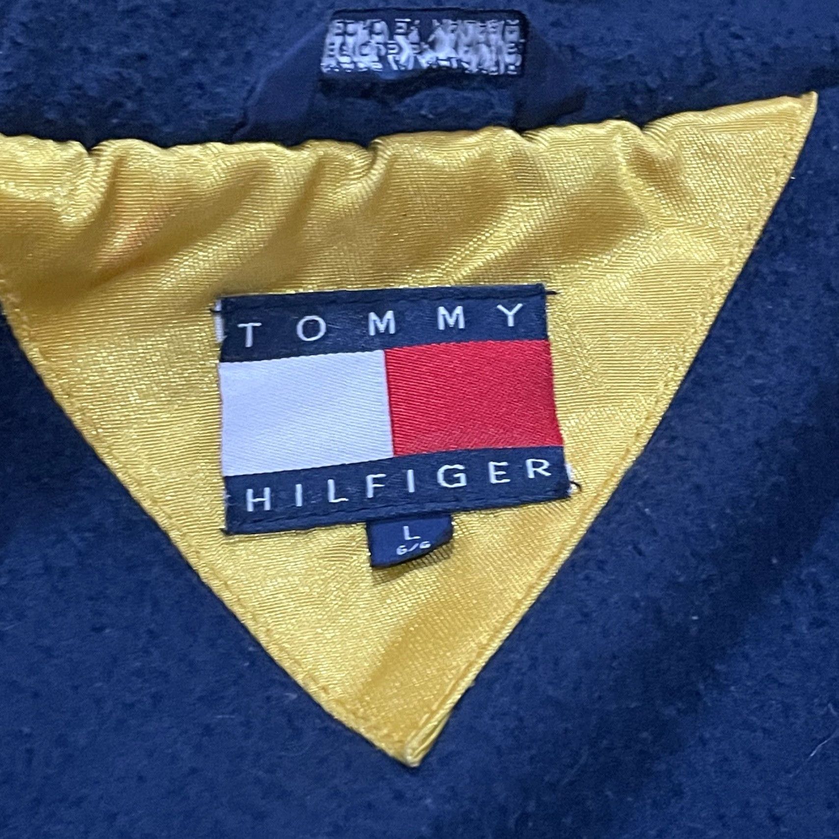 Tommy Hilfiger VINTAGE Tommy Hilfiger Jacket Yellow Mens Large Hoodie Parka Coat Rain VTG Sailing Size US L / EU 52-54 / 3 - 4 Thumbnail