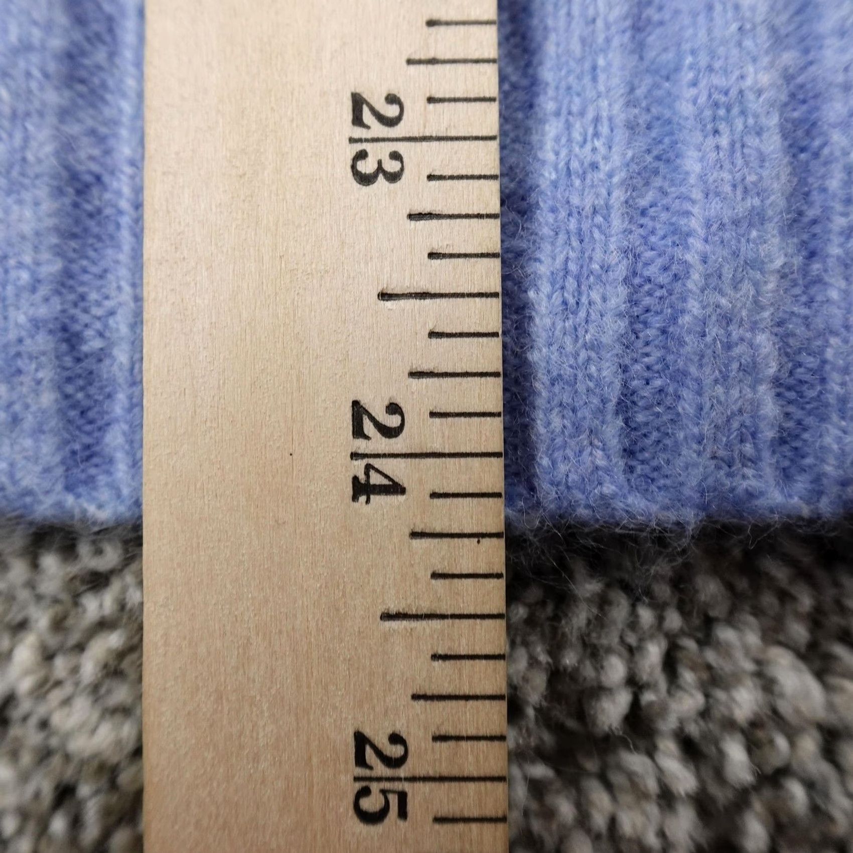 Loft LOFT Sweater Womens XS Blue Knit Pullover Turtleneck Long Sleeve Striped Raglan Stretch Winter - Womens XS Blue Sweater Size XS / US 0-2 / IT 36-38 - 7 Thumbnail