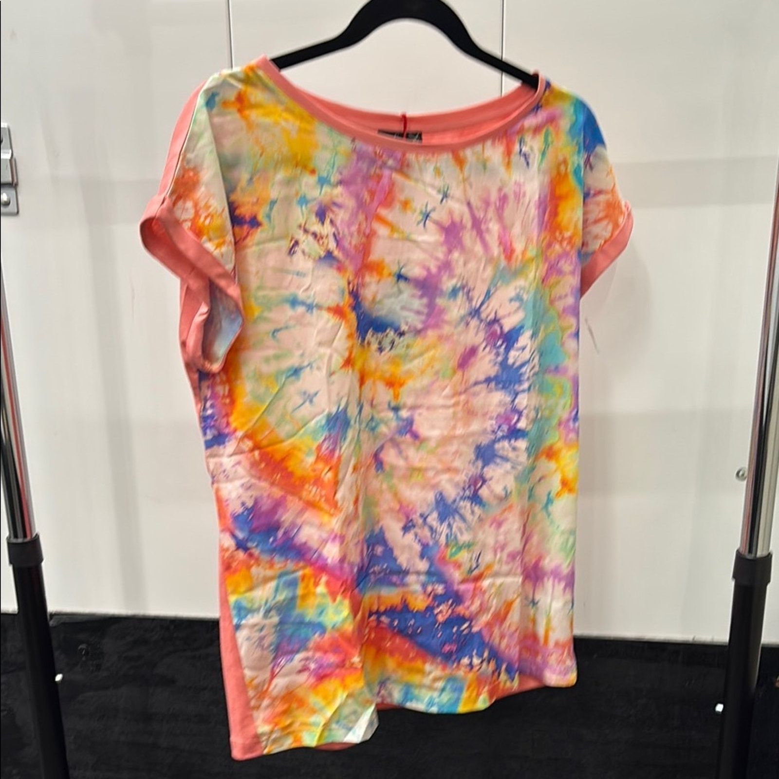 Other NWT Van Laack Orange Pink Short Sleeve Tie-Dye Tee Size 6 Size M / US 6-8 / IT 42-44 - 6 Thumbnail