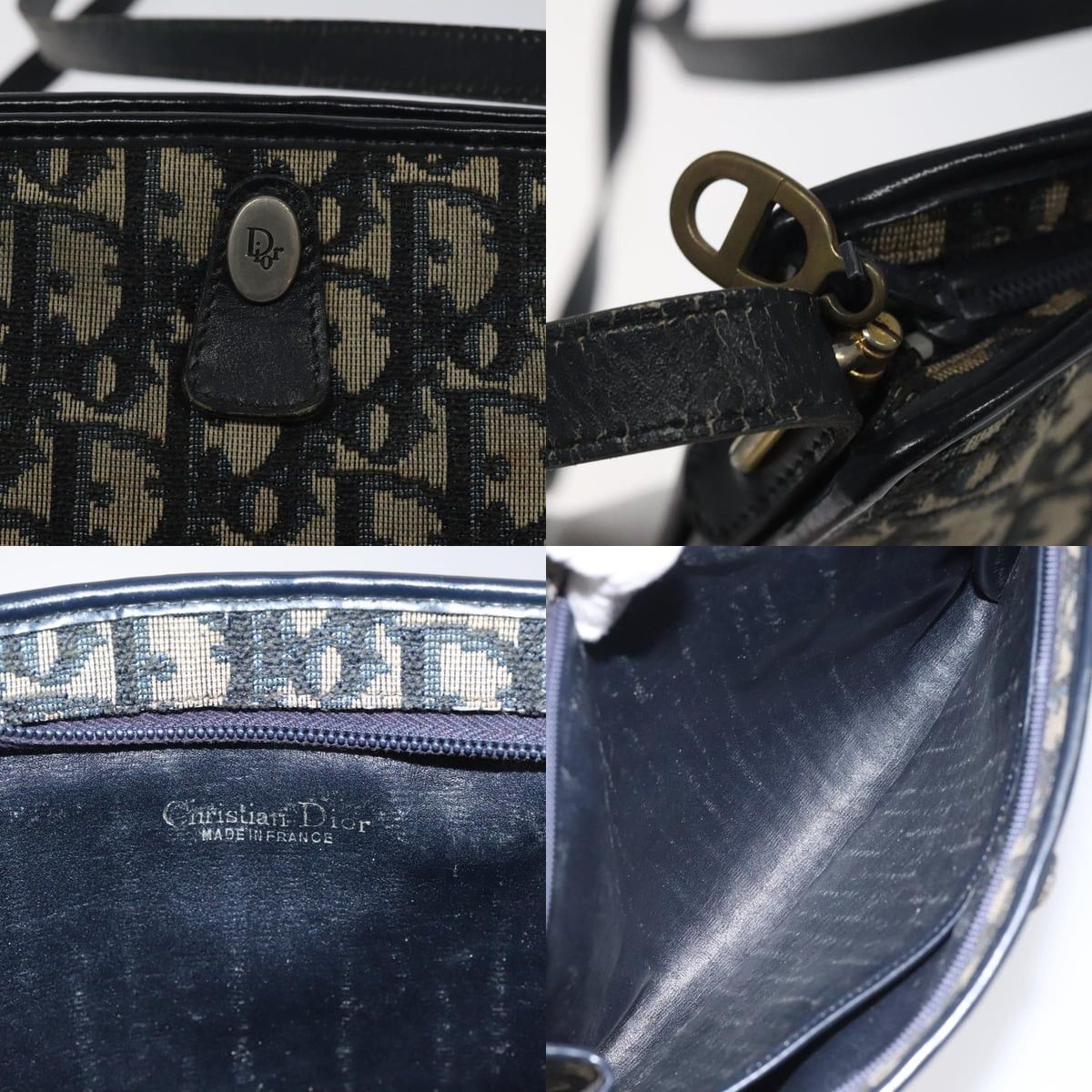 Dior DIOR Trotter Canvas Shoulder Bag Navy Size ONE SIZE - 11 Thumbnail