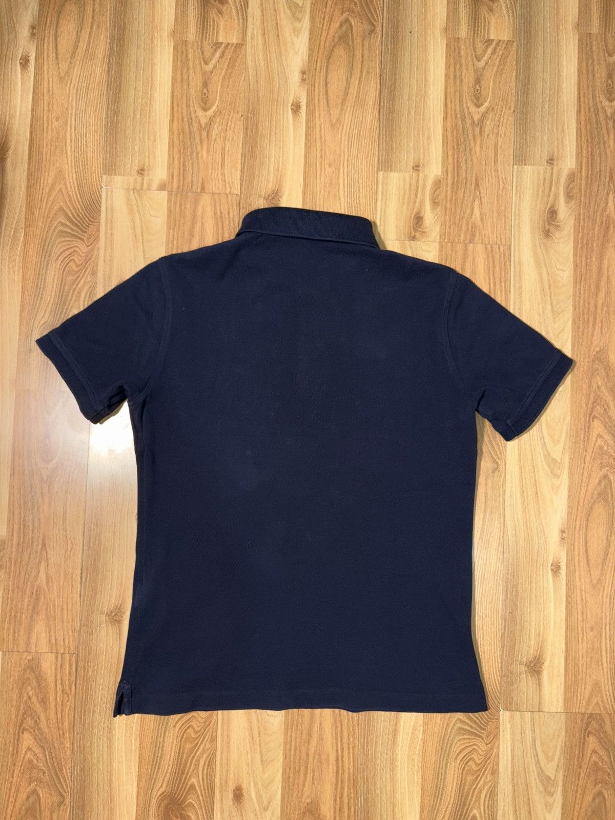 Burberry Prorsum Burberry Brit Navy Piqué Polo - Tonal Logo - Small Size US XXS / EU 40 - 2 Thumbnail