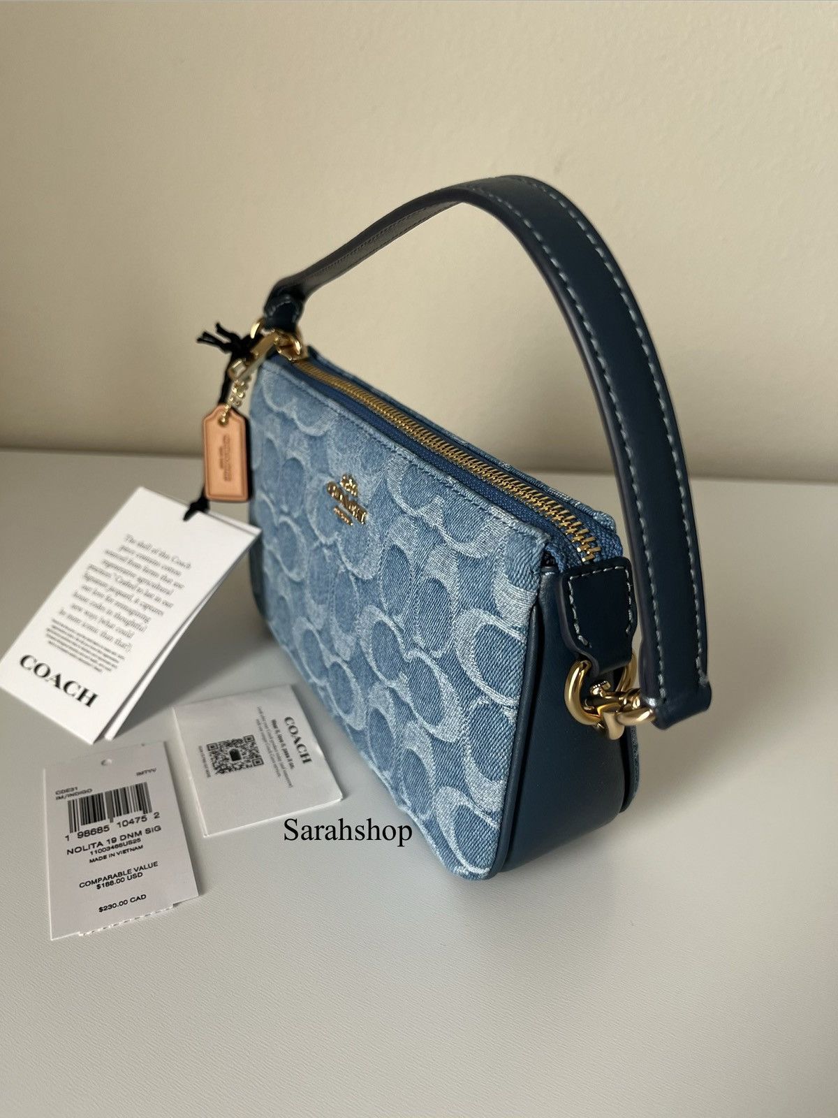 Coach Coach Nolita 19 In Signature Denim Size ONE SIZE - 4 Thumbnail