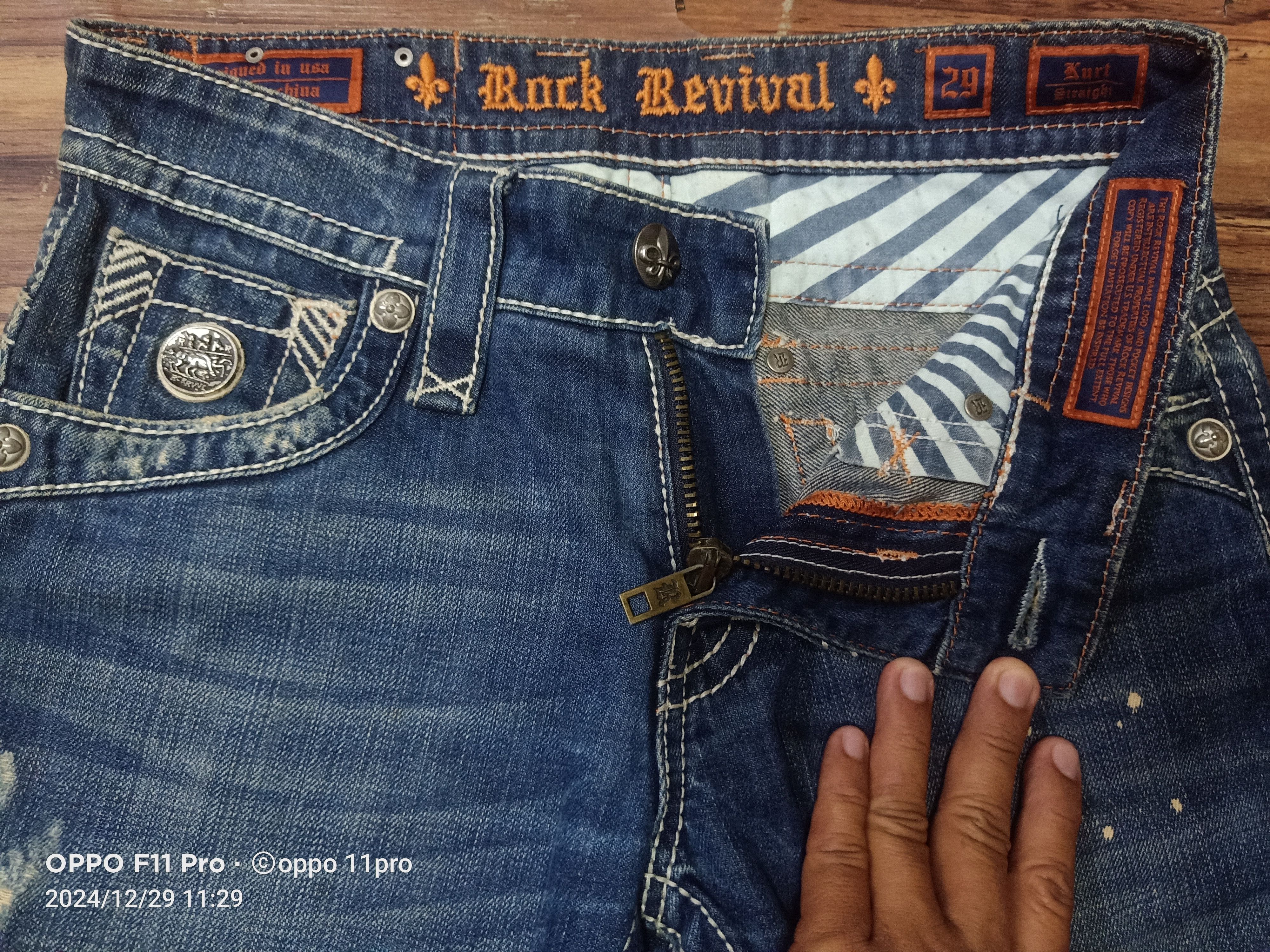 Japanese Brand × Rock Revival Rock Revival Loose Straight Flag Jeans Size US 30 / EU 46 - 2 Thumbnail