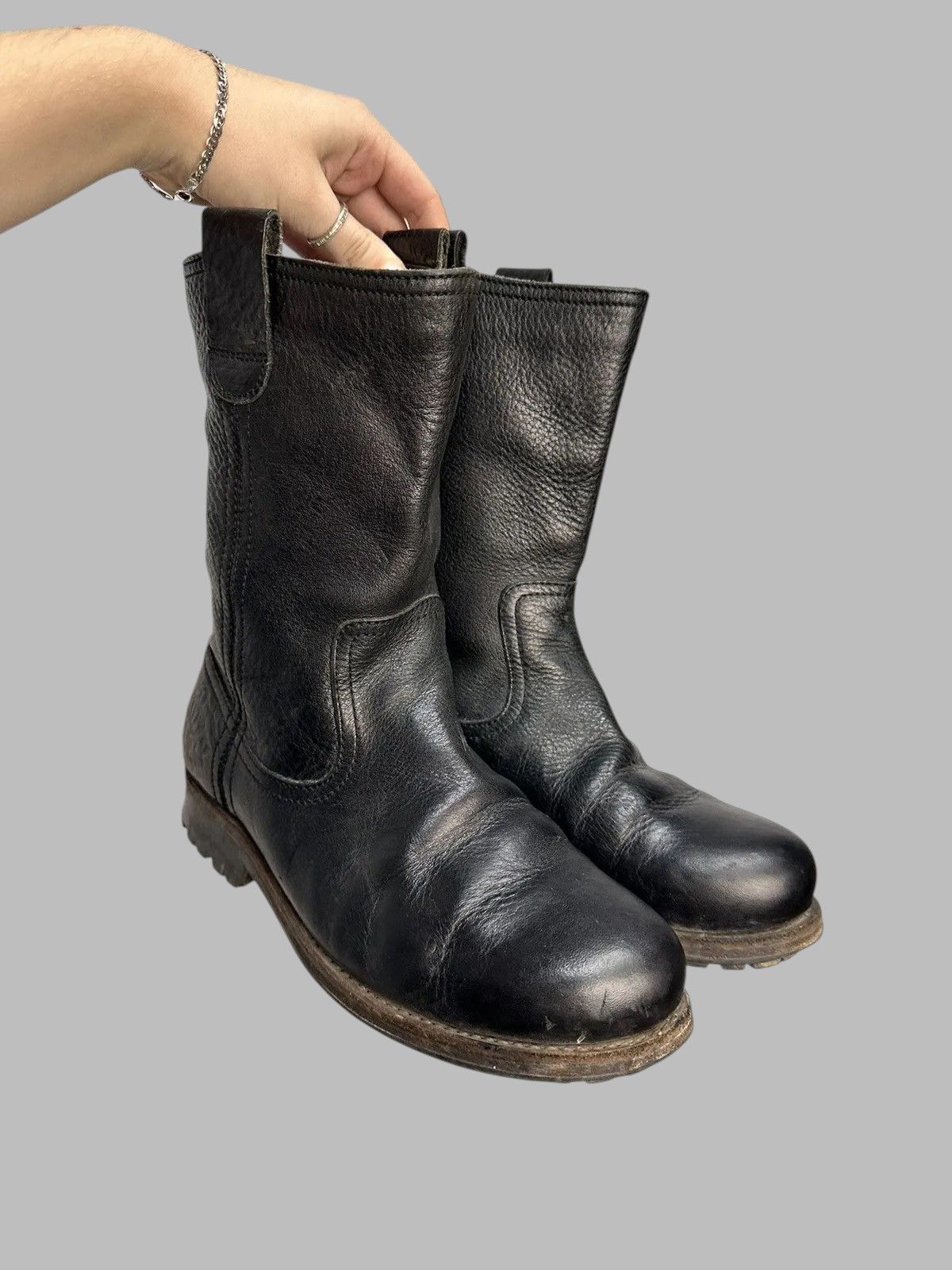 If Six Was Nine AS98 Japan Style RRL Western Leather Boots Ralph Lauren Size US 7 / EU 40 - 13 Thumbnail