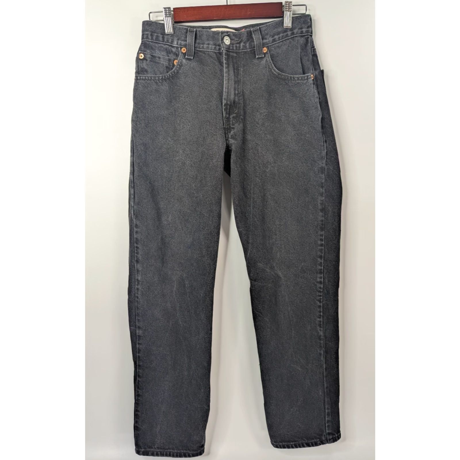 Levi's VINTAGE Levi's 550 Jeans Mens 30x32 Black Denim Relaxed Fit Straight 30in Inseam 28in Waist Grunge City Skate N/A Size US 30 / EU 46 - 3 Thumbnail