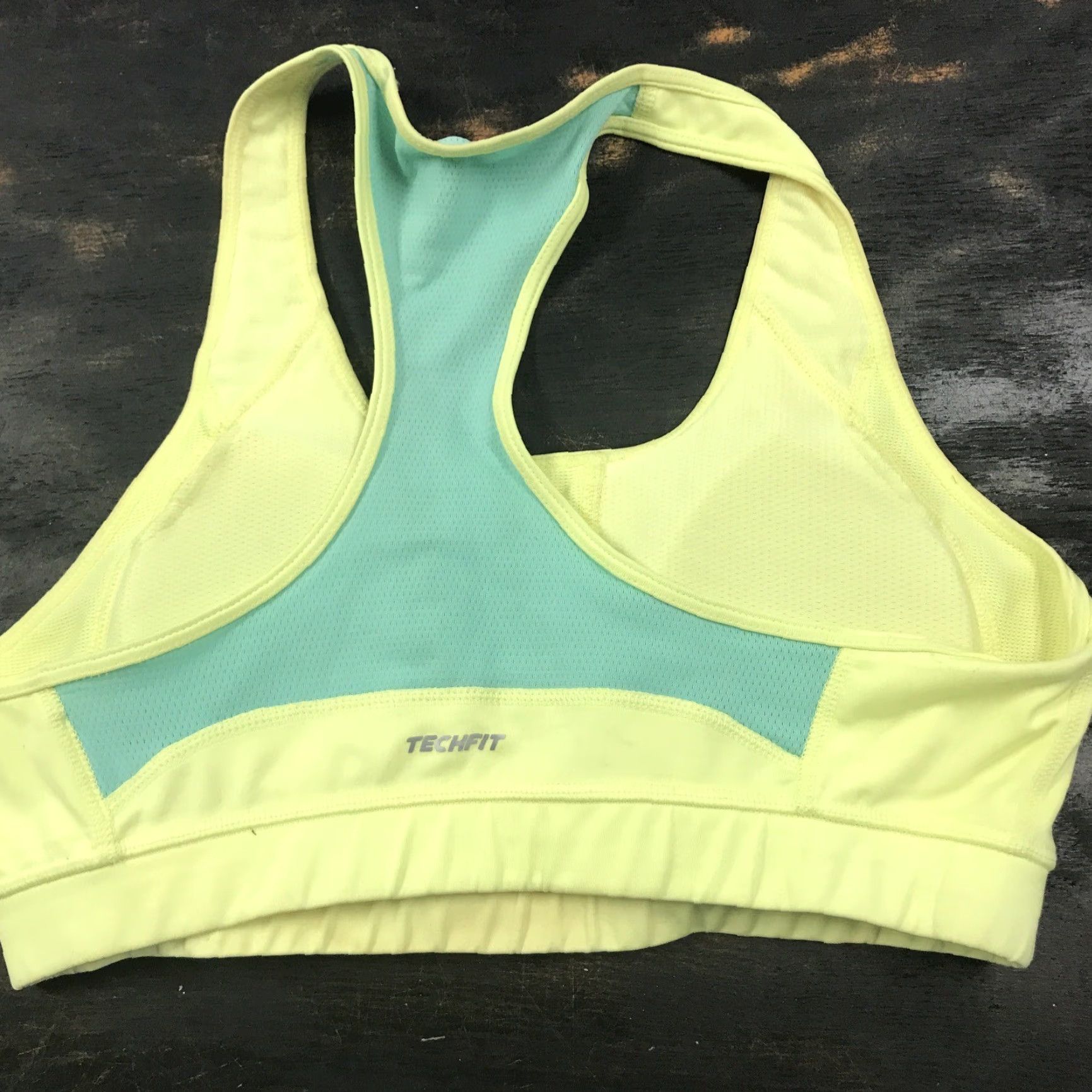 Adidas Adidas Sports Bra Womens Medium Techfit Yellow Size ONE SIZE - 3 Thumbnail