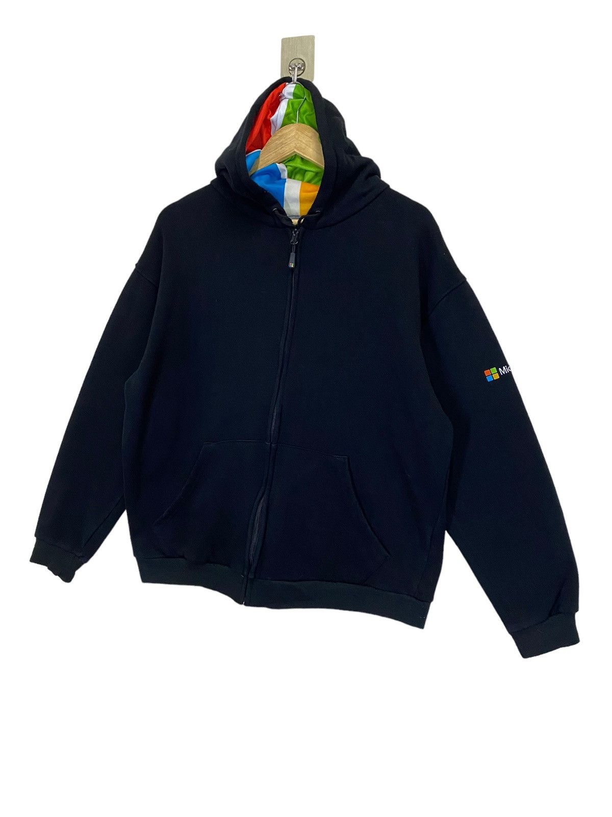Microsoft Microsoft Small Logo Hoodies Baggy Size M Size US M / EU 48-50 / 2 - 3 Thumbnail
