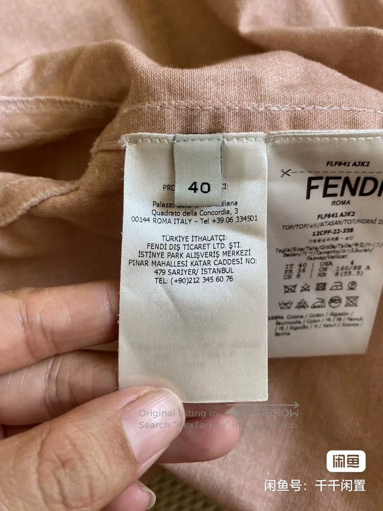 Fendi Fendi Logo Embossed Denim Short Sleeve Shirt Size XS / US 0-2 / IT 36-38 - 5 Thumbnail