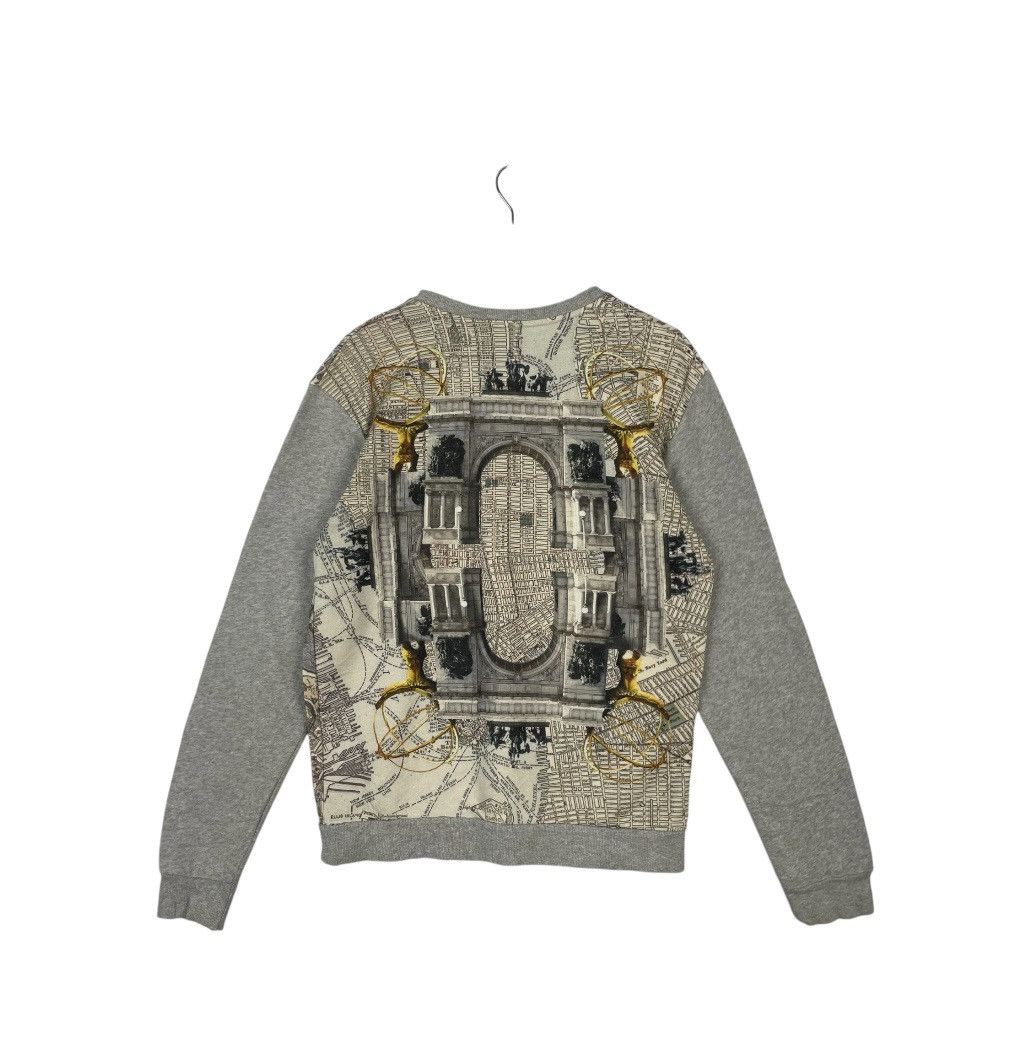 Designer × Vintage vintage Hoodie/sweater Zara Man Paris NYC Jumper Mens Grey Size US M / EU 48-50 / 2 - 4 Thumbnail
