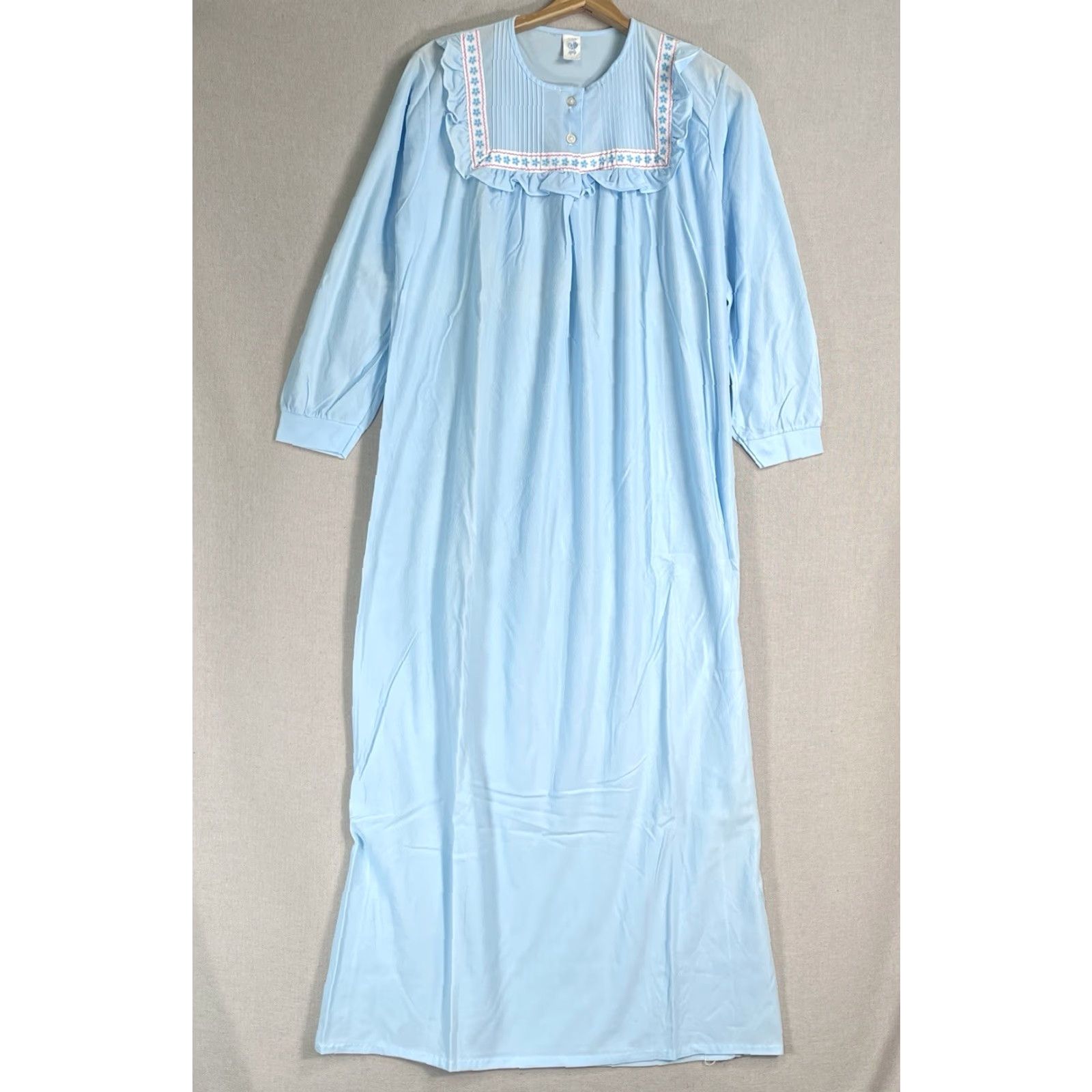 Vintage VINTAGE Katz Nightgown Gown Dress Floral Blue 70s Size S Nightgown Victorian - Katz Size S / US 4 / IT 40 - 2 Thumbnail
