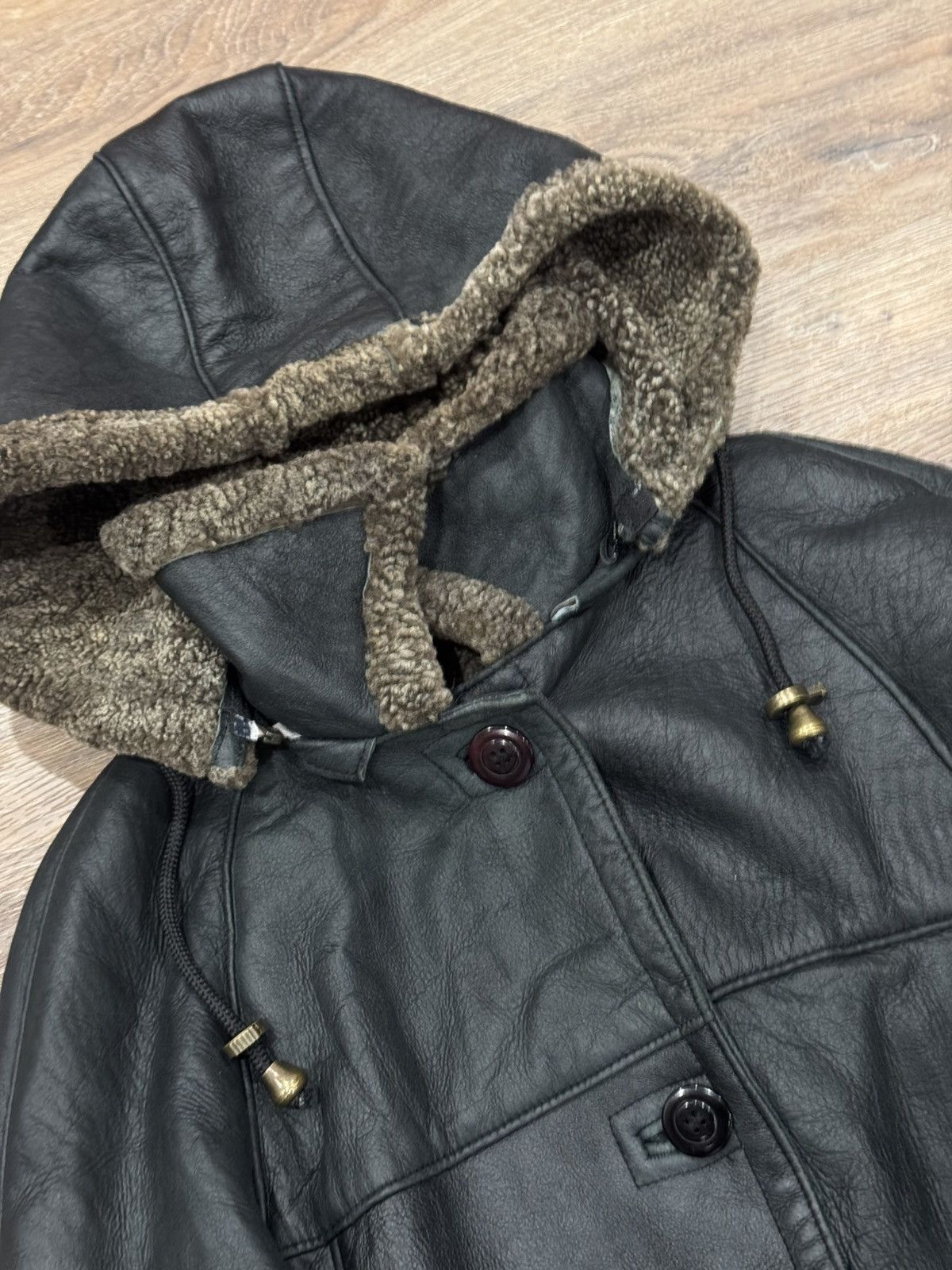 Genuine Leather Vintage Acton Shearling Coat Made in Canada Sheepskin Hooded Size US M / EU 48-50 / 2 - 11 Thumbnail