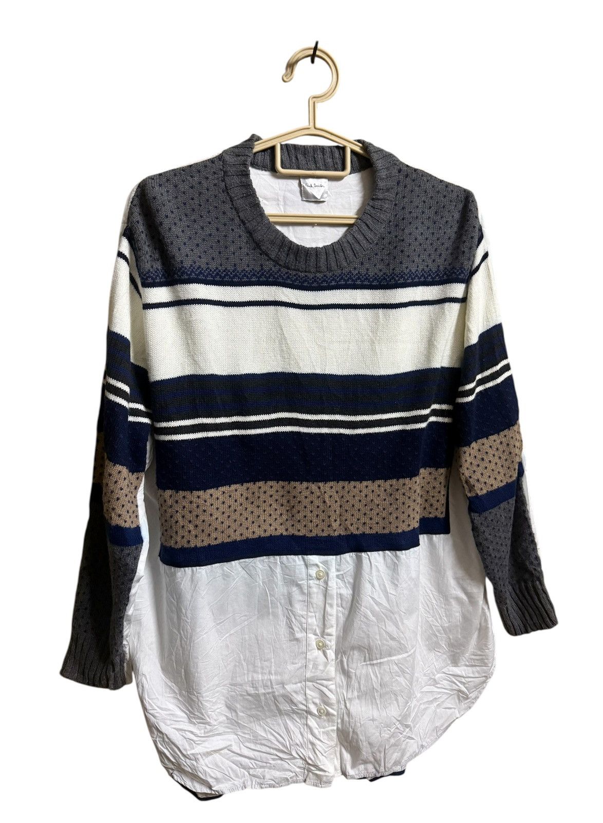 Paul Smith Paul Smith Multi-Border Knit Docking Shirt Size US M / EU 48-50 / 2 - 2 Thumbnail