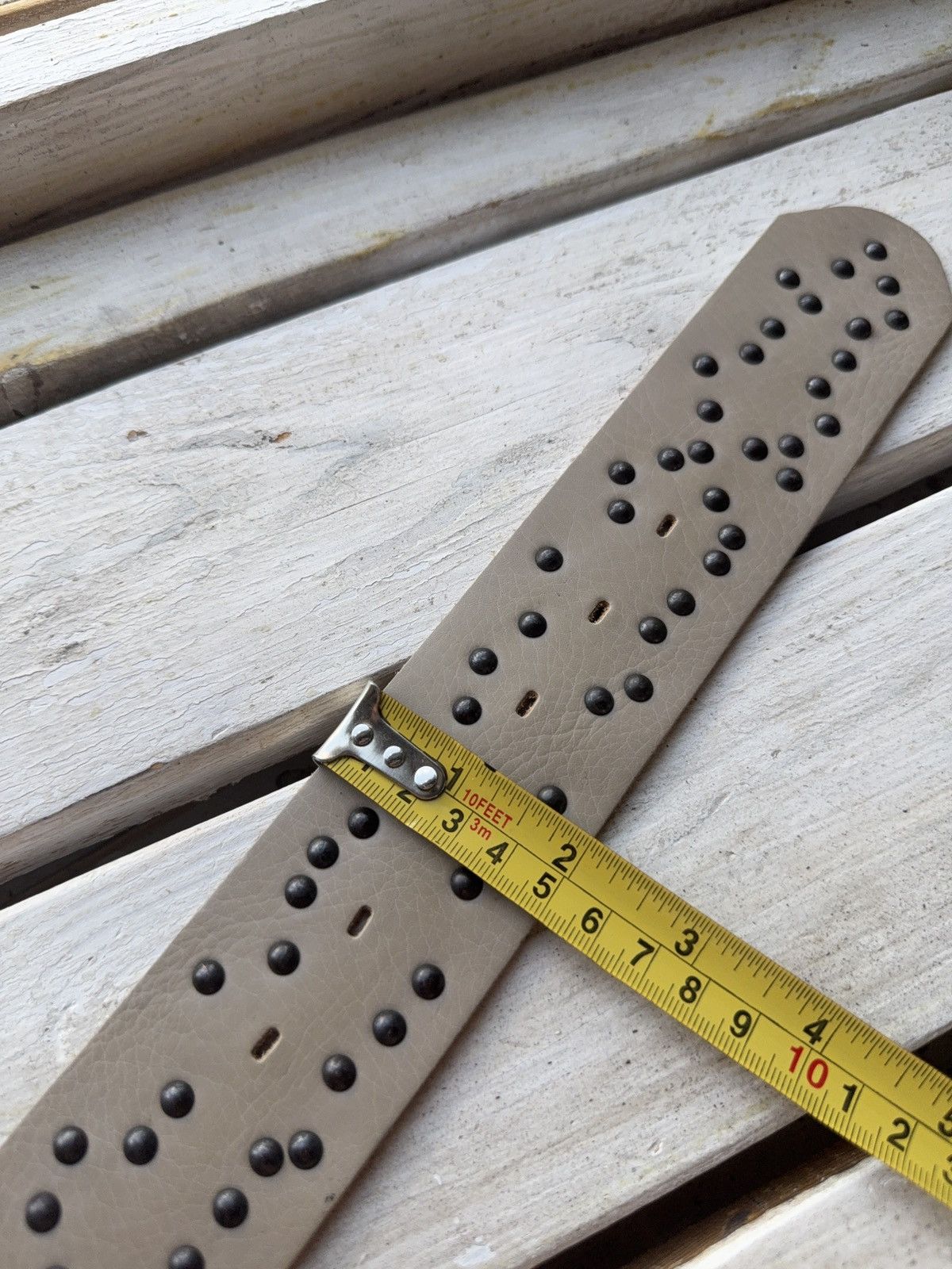 Other Vintage Japanese Leather Punk Emo Rock Goth Y2K Drill belt Size ONE SIZE - 13 Thumbnail