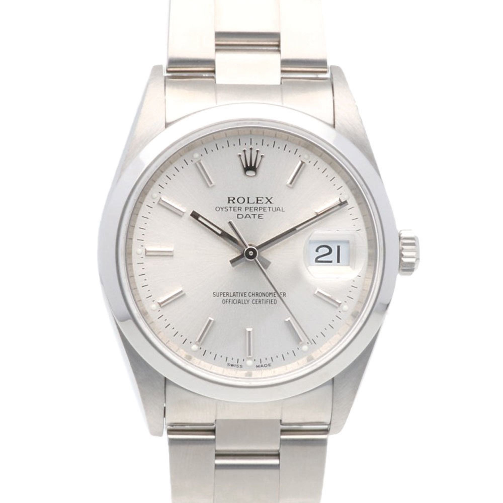 Rolex Date Oyster Perpetual Watch Stainless Steel 15200 Automatic Men's Rolex P Series 2000 Model